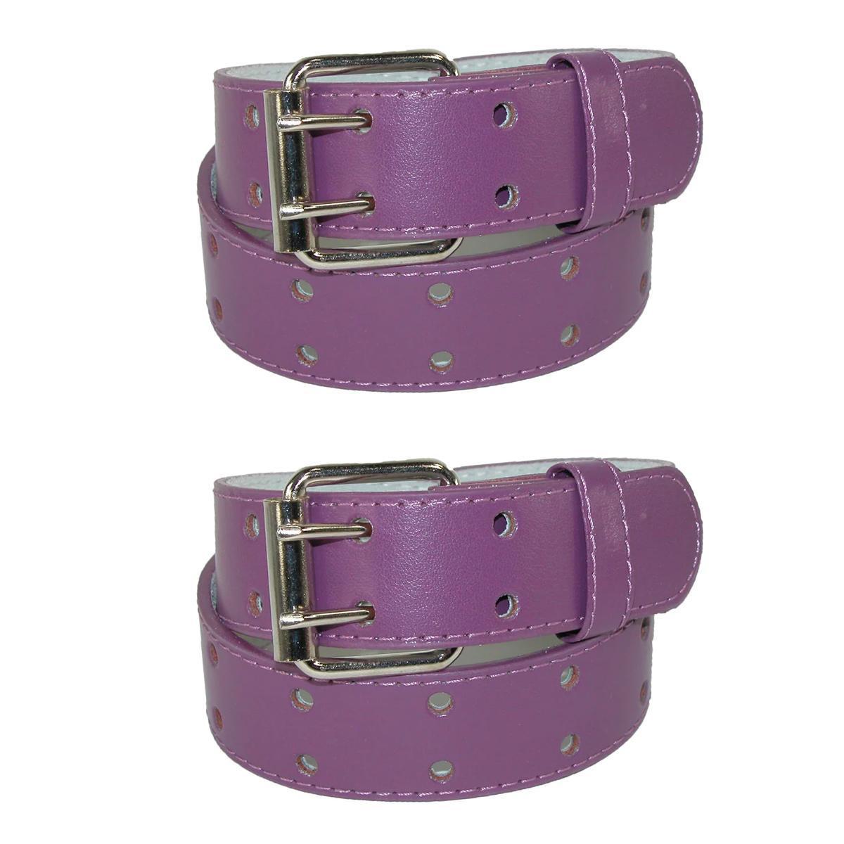 CTM Kids' Leather Two Hole Jean Belt (Pack of 2) - Picture 11 of 17