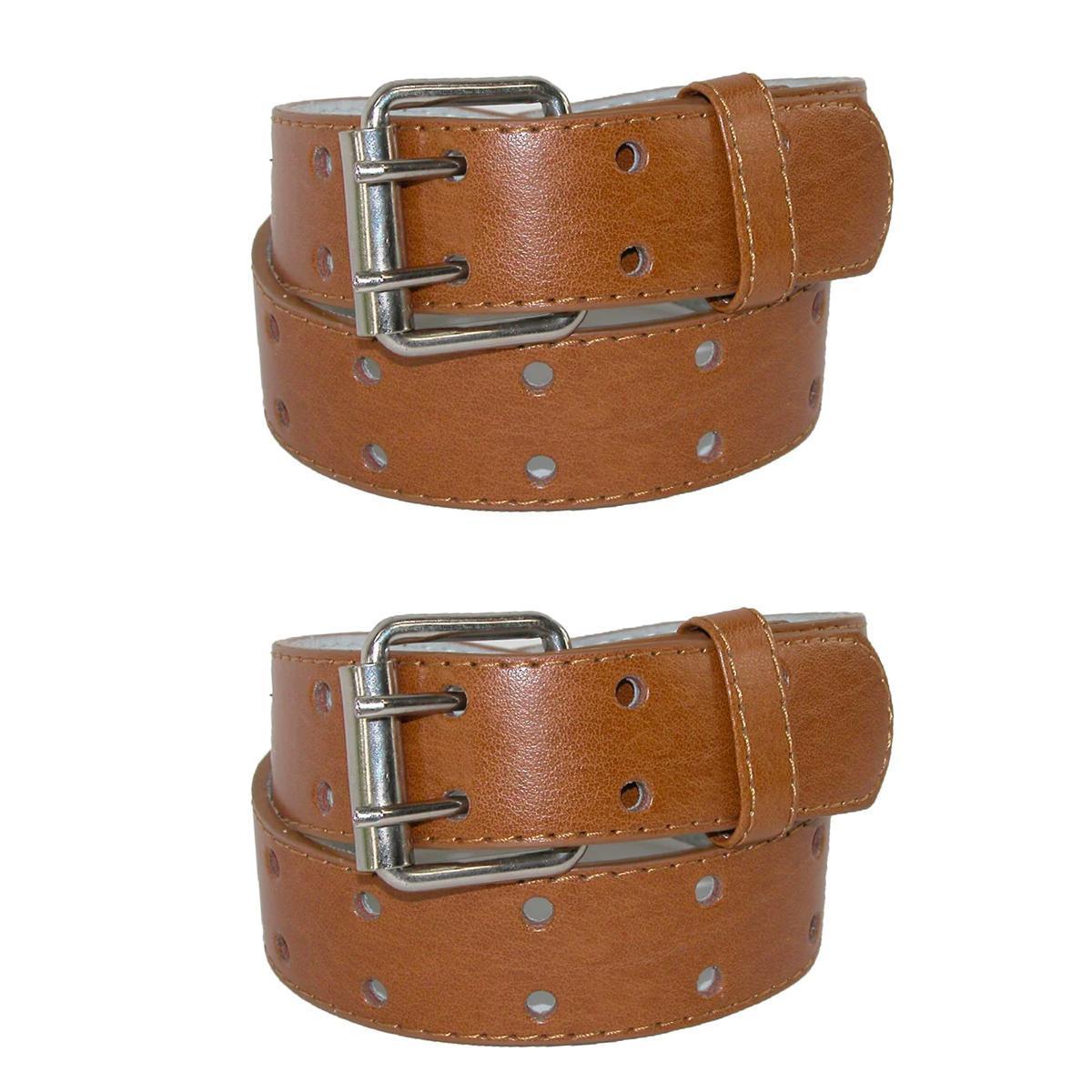 CTM Kids' Leather Two Hole Jean Belt (Pack of 2) - Picture 14 of 17