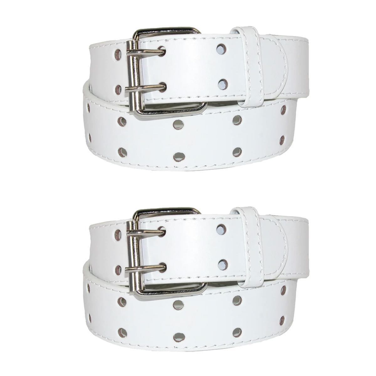 CTM Kids' Leather Two Hole Jean Belt (Pack of 2) - Picture 16 of 17