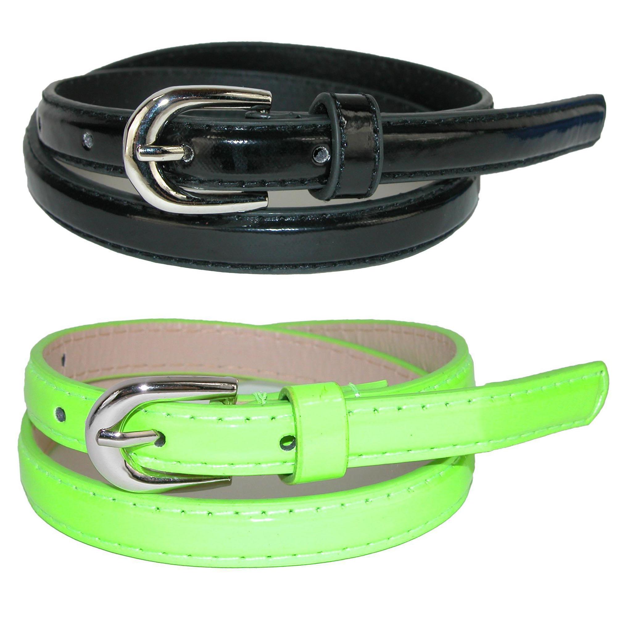 CTM Kid's Skinny Dress Belt (Pack of 2 Colors) - Picture 12 of 14
