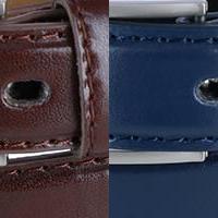 CTM Kid's Leather 1 inch Dress Belt with Square Buckle (Pack of 2) - Picture 14 of 16