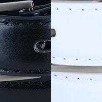CTM Kid's Leather 1 inch Dress Belt with Square Buckle (Pack of 2) - Picture 10 of 16