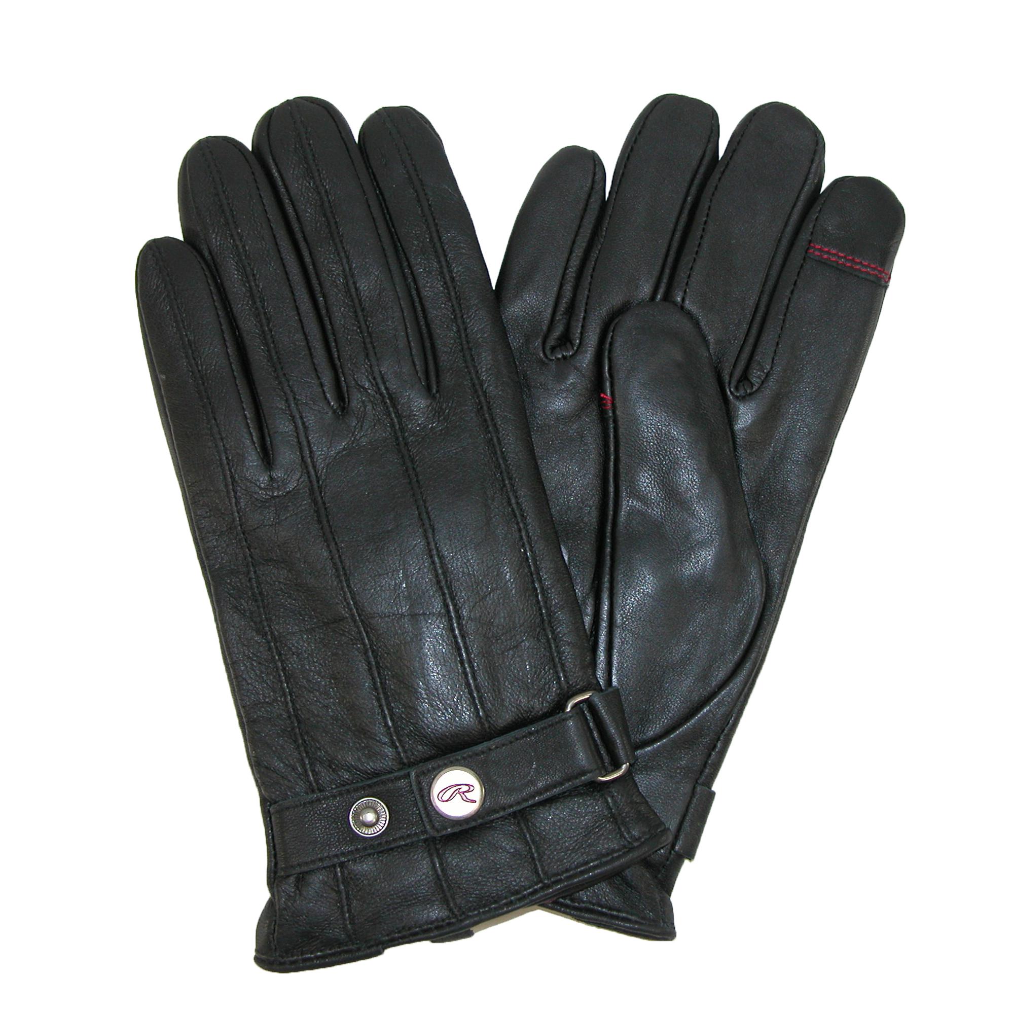 Rawlings Men's Lamb Leather with Adjustable Wrist Strap Touch Screen Glove