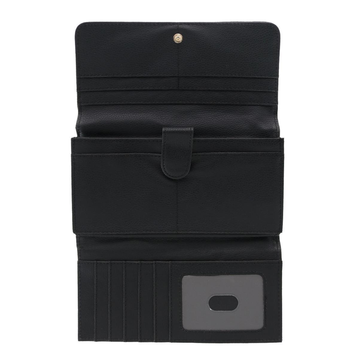 Buxton Women's Solid Colored Vegan Leather Bianca Clutch Wallet - Picture 3 of 25