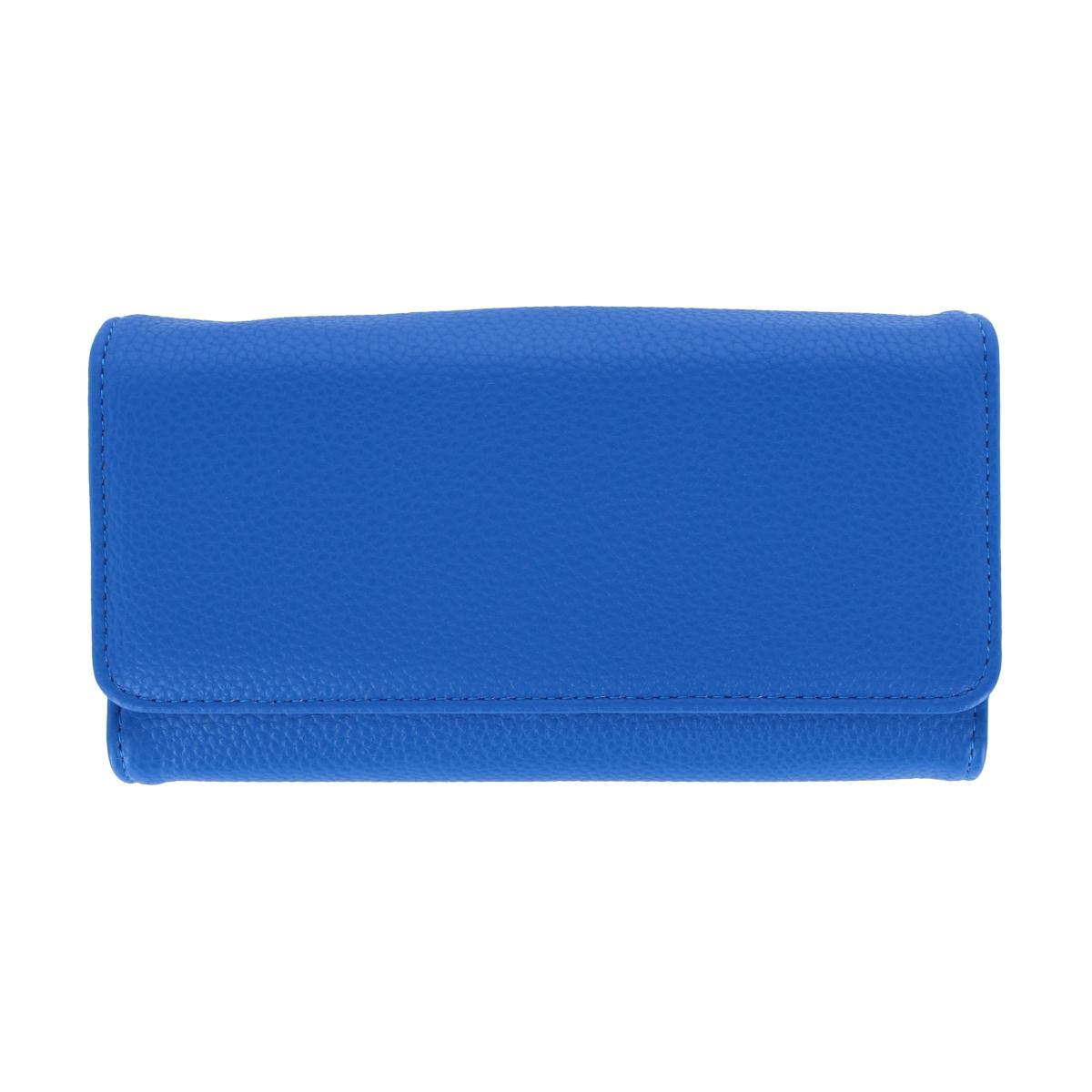 Buxton Women's Solid Colored Vegan Leather Bianca Clutch Wallet - Picture 6 of 25
