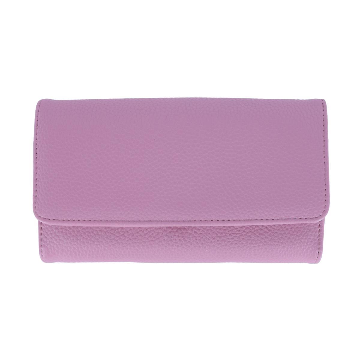 Buxton Women's Solid Colored Vegan Leather Bianca Clutch Wallet - Picture 10 of 25