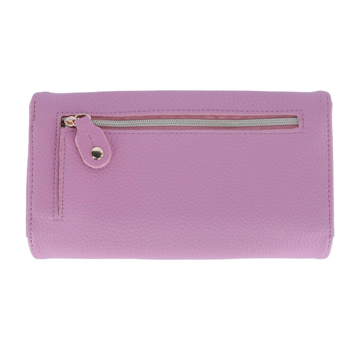 Buxton Women's Solid Colored Vegan Leather Bianca Clutch Wallet - Picture 13 of 25