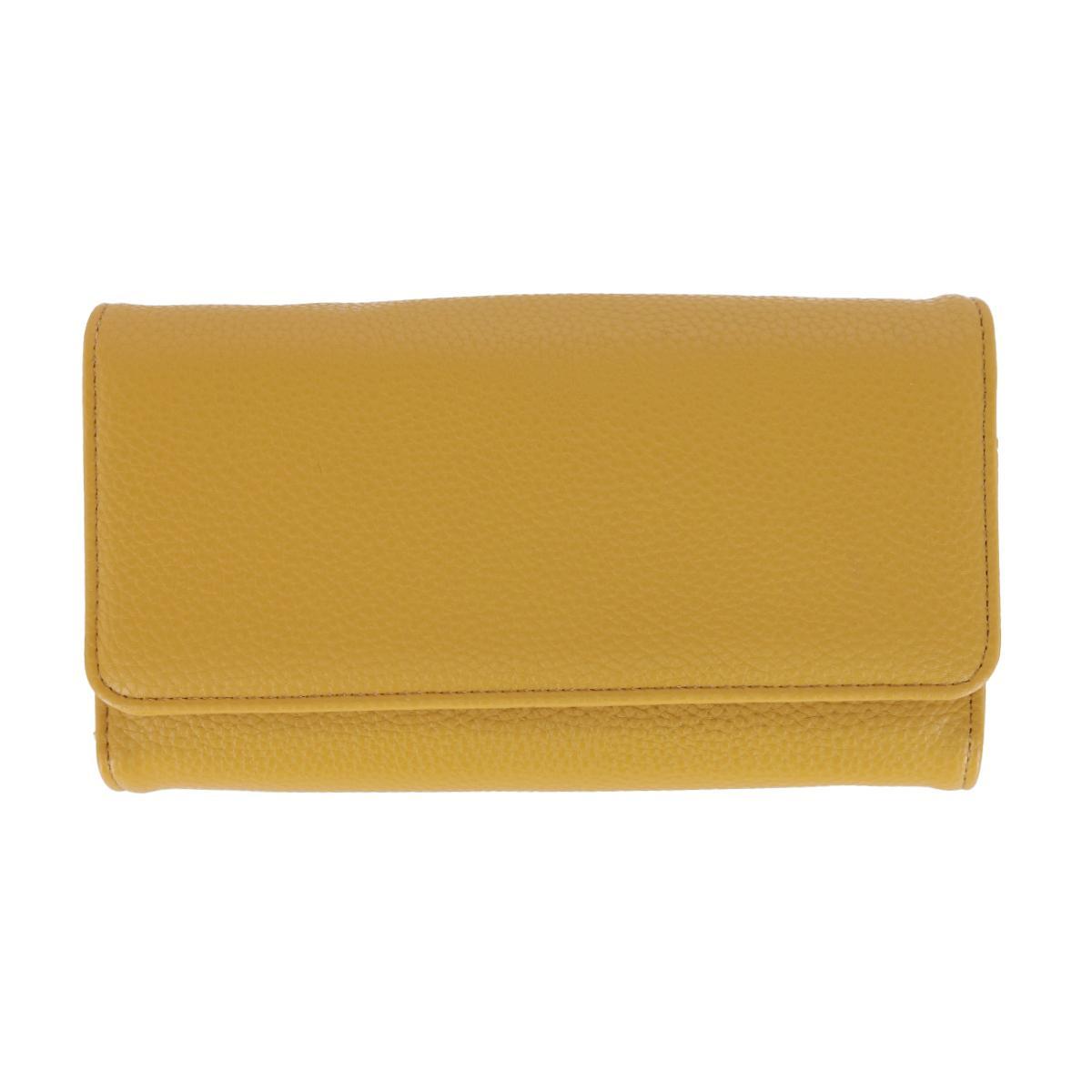 Buxton Women's Solid Colored Vegan Leather Bianca Clutch Wallet - Picture 14 of 25