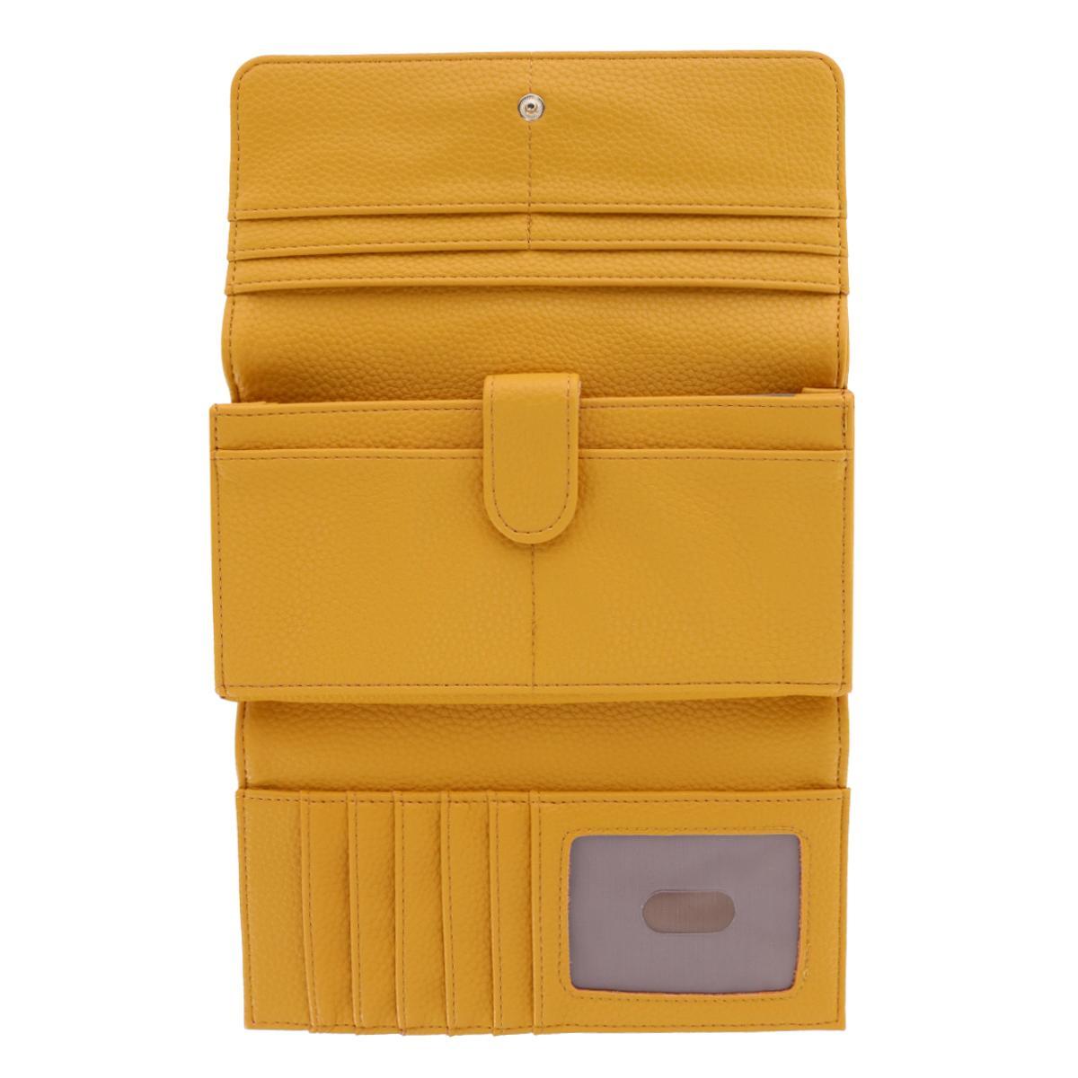 Buxton Women's Solid Colored Vegan Leather Bianca Clutch Wallet - Picture 15 of 25