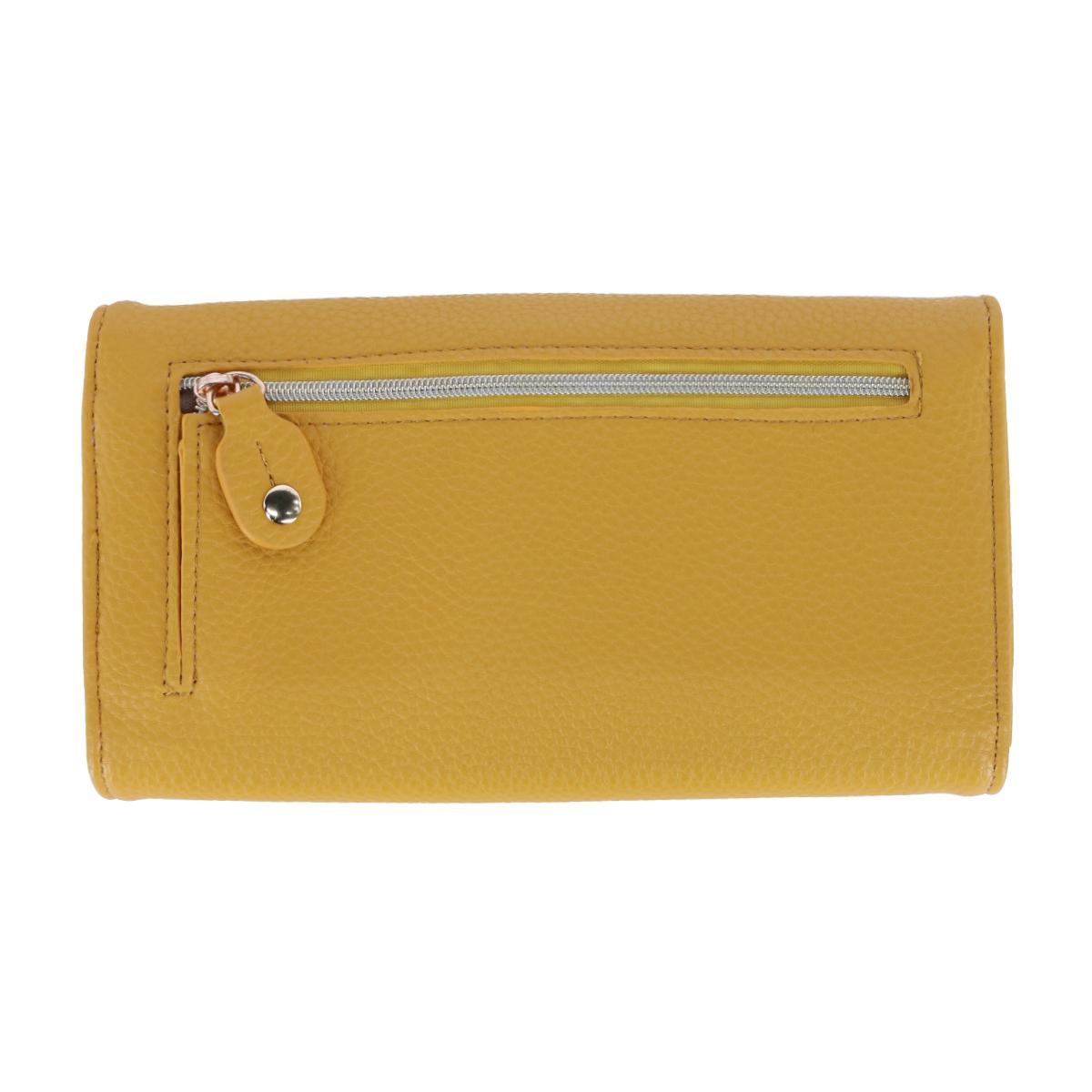Buxton Women's Solid Colored Vegan Leather Bianca Clutch Wallet - Picture 17 of 25