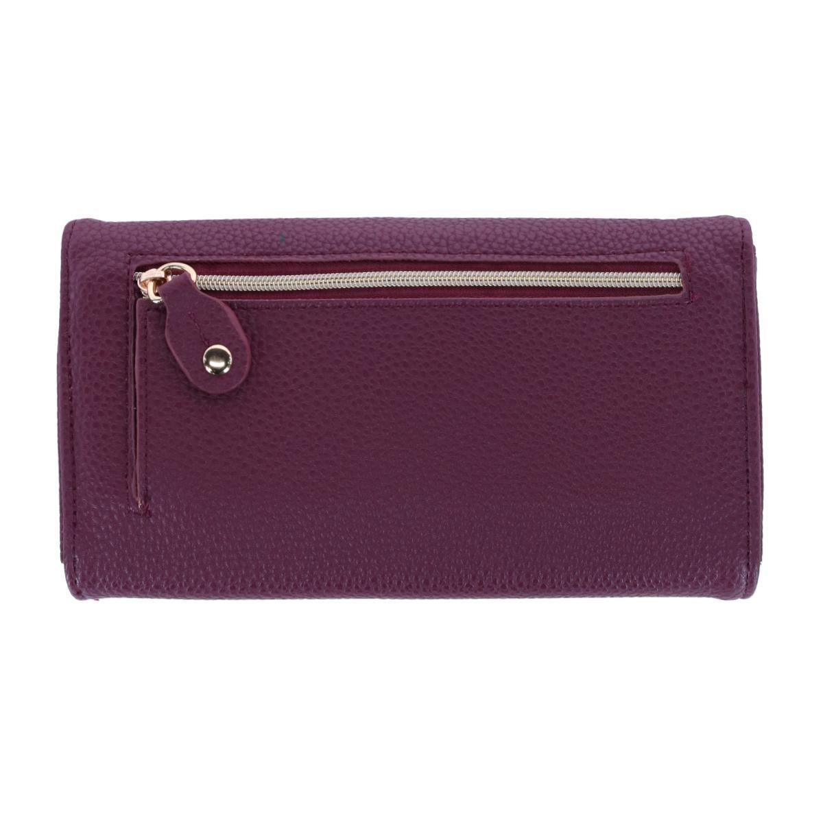 Buxton Women's Solid Colored Vegan Leather Bianca Clutch Wallet - Picture 21 of 25