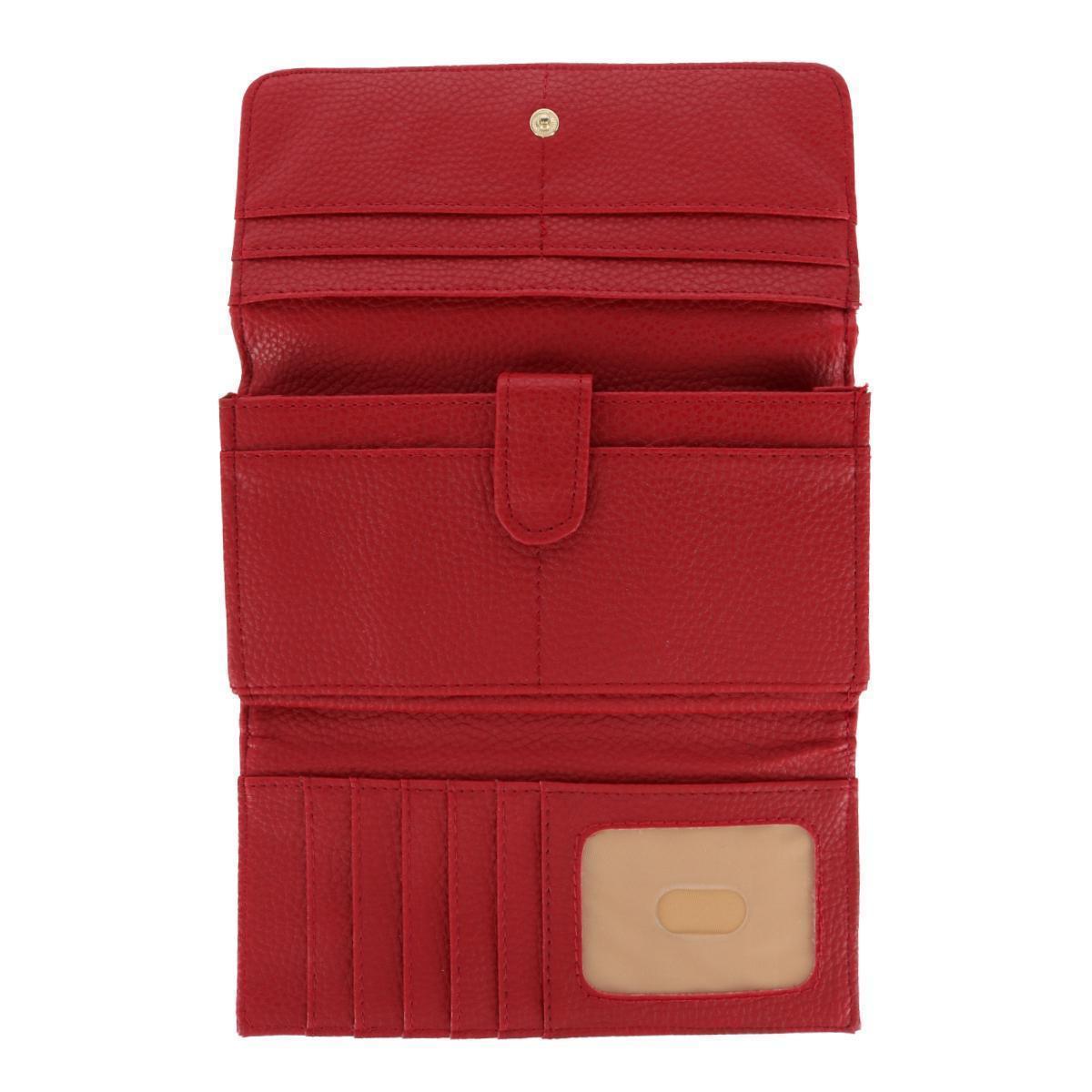 Buxton Women's Solid Colored Vegan Leather Bianca Clutch Wallet - Picture 23 of 25