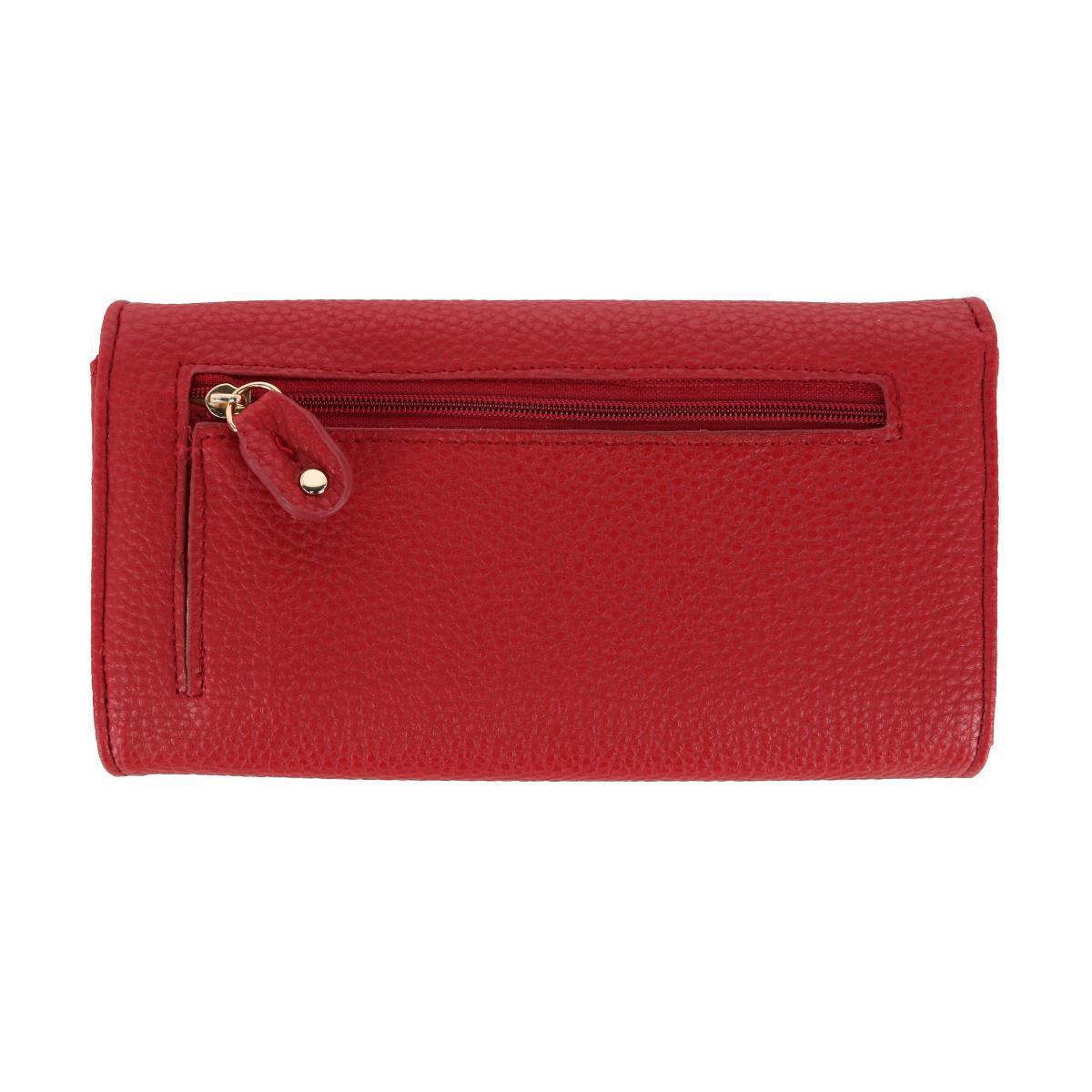 Buxton Women's Solid Colored Vegan Leather Bianca Clutch Wallet - Picture 25 of 25