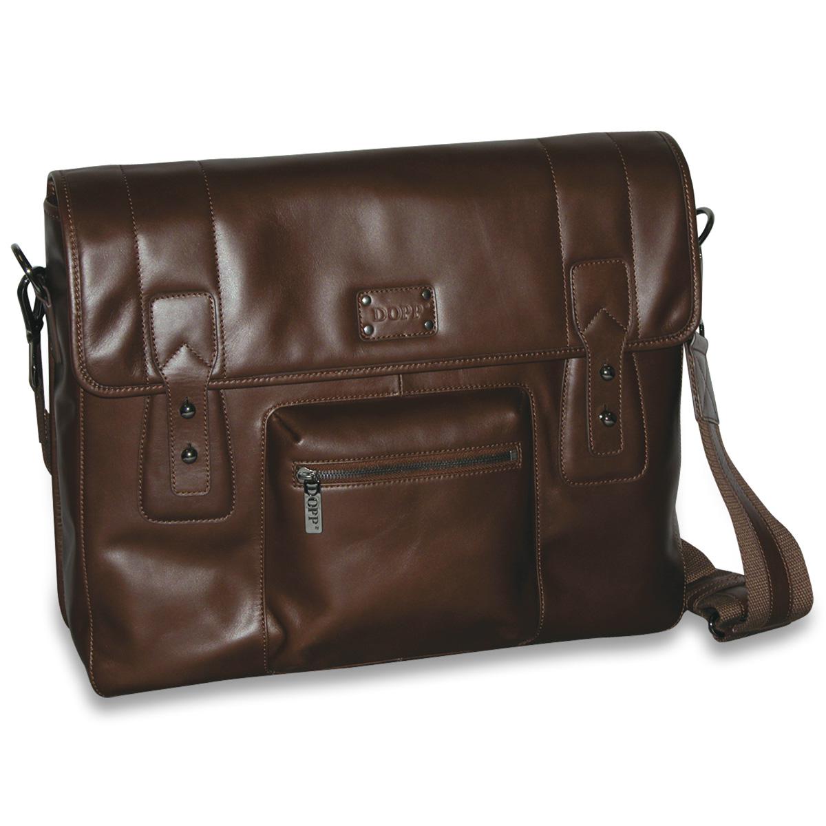 DOPP Men's Leather Gear Messenger Bag