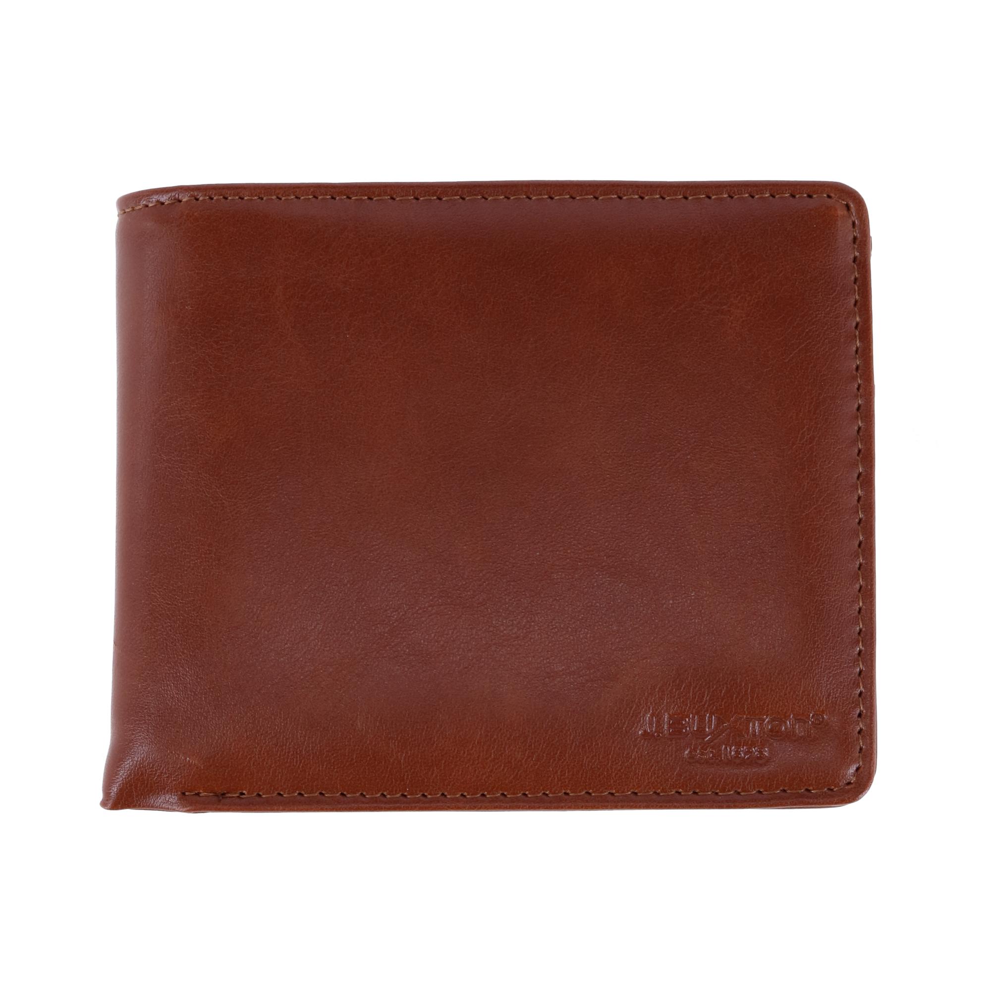 Buxton Men's RFID Distressed Vegan Leather Bifold Wallet - Tan one