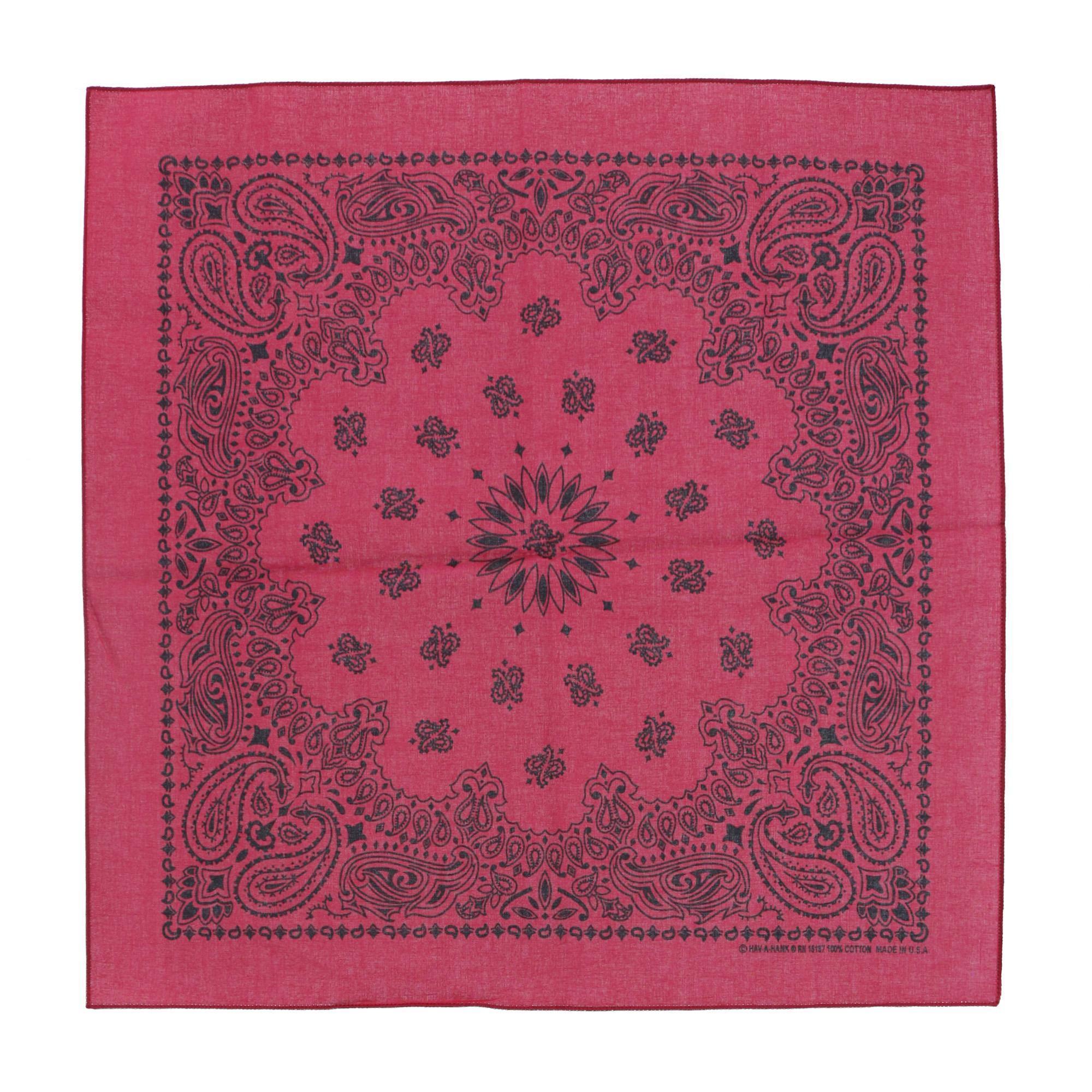 CTM Cotton Contemporary Paisley Print Bandana - Burgundy one size