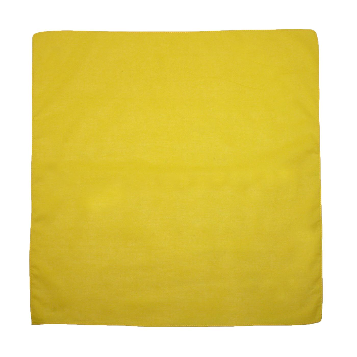 CTM Cotton Solid Color Bandanas (Pack of 5 of Same Color) - Yellow one
