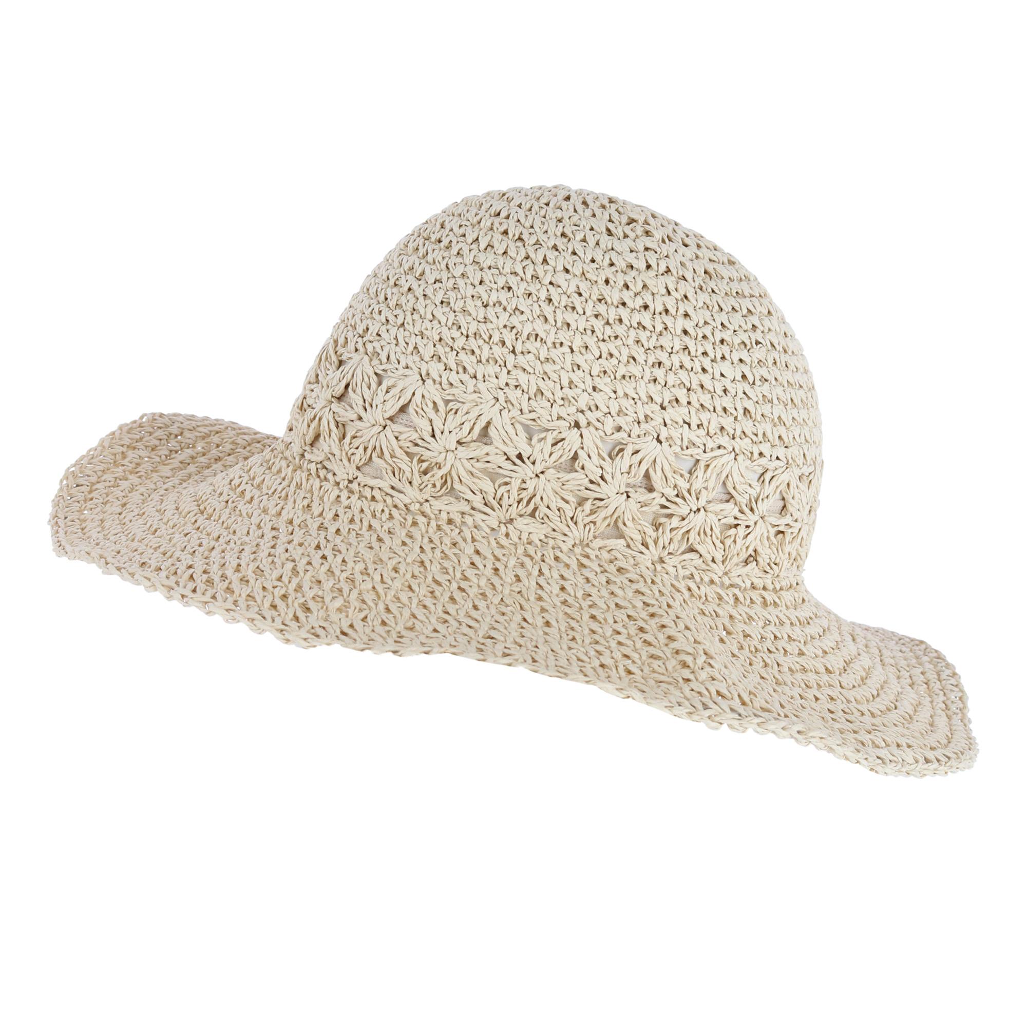 Hand Crochet Straw Sun Hat | eBay