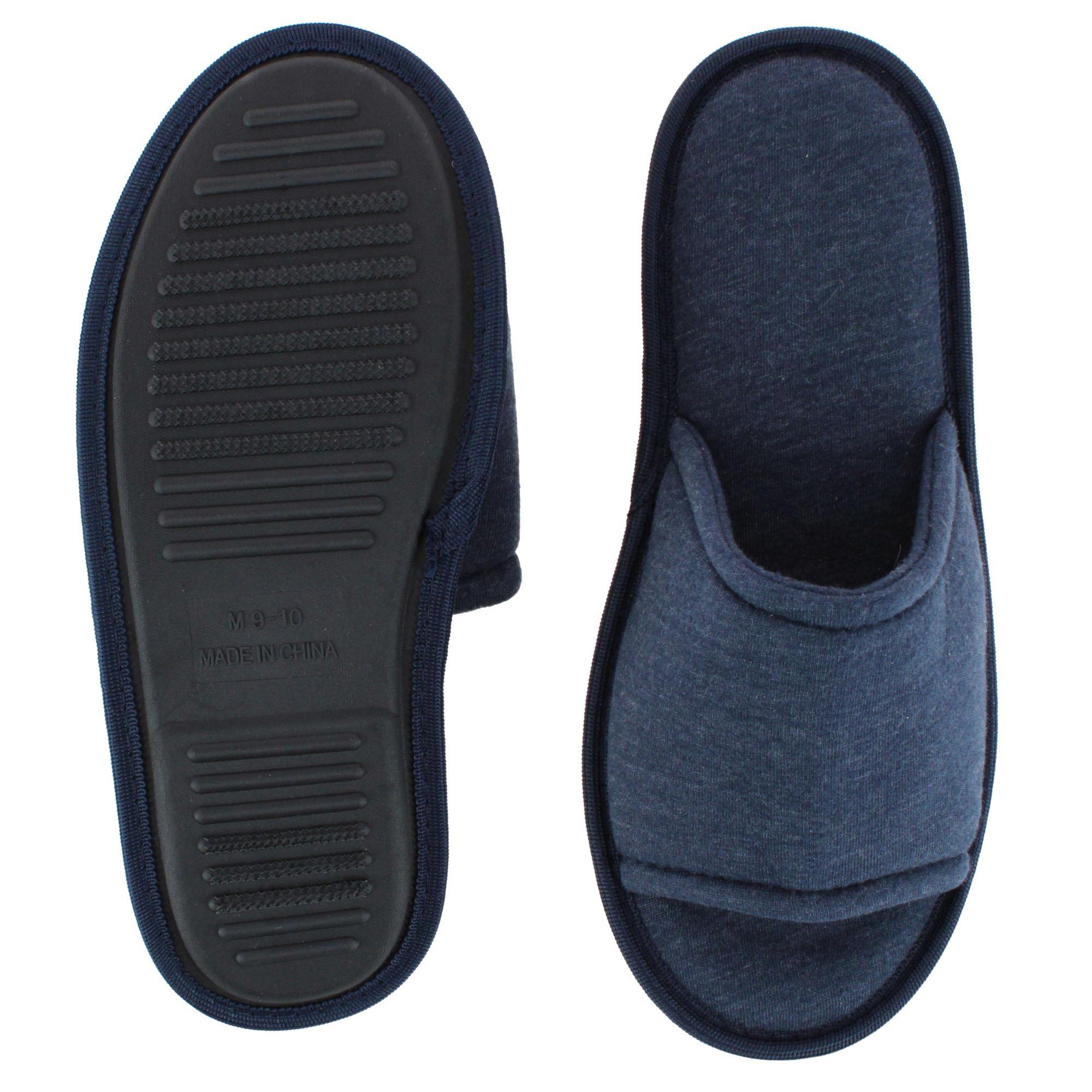 CTM Men's Open Toe Slide House Slippers