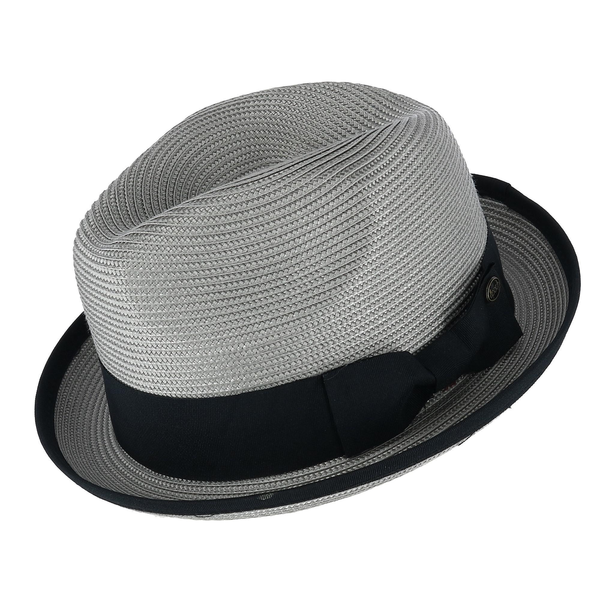 Color:Grey:New Epoch Hats Company Men's Fedora with Contrast Band and Trim