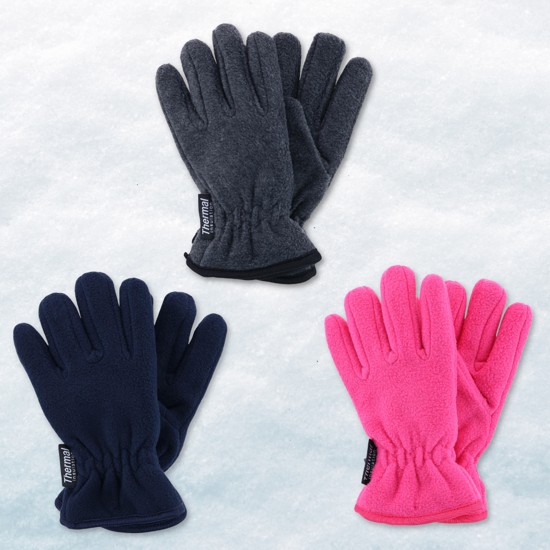 CTM Kids' One Size (5-10) Winter Fleece Glove - Picture 3 of 5