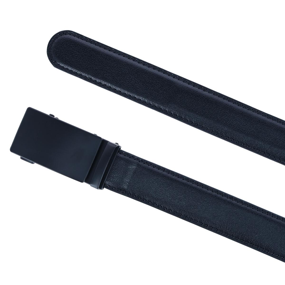 CTM Herren Sleek Leder Verstellbar Ratsche Gürtel - Bild 4 von 10
