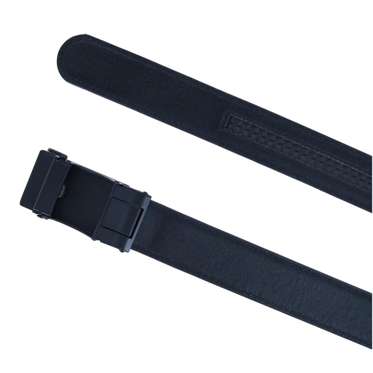CTM Herren Sleek Leder Verstellbar Ratsche Gürtel - Bild 5 von 10