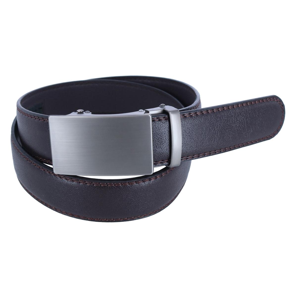 CTM Herren Sleek Leder Verstellbar Ratsche Gürtel - Bild 7 von 10