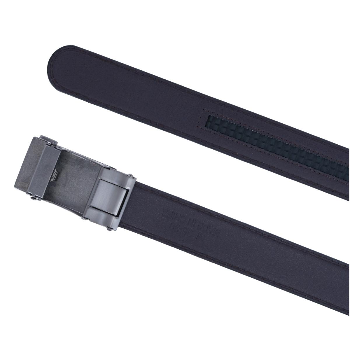 CTM Herren Sleek Leder Verstellbar Ratsche Gürtel - Bild 9 von 10