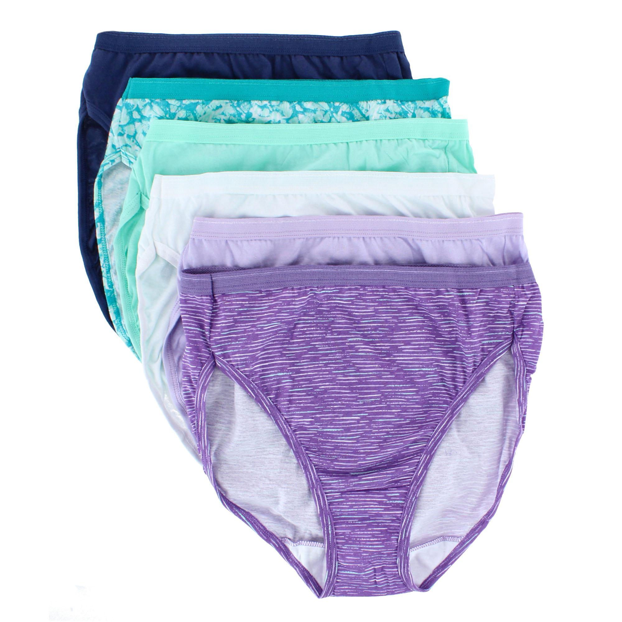 Fruit of the Loom Women’s Cotton Assorted Hi-Cut Panty (6 Pack)