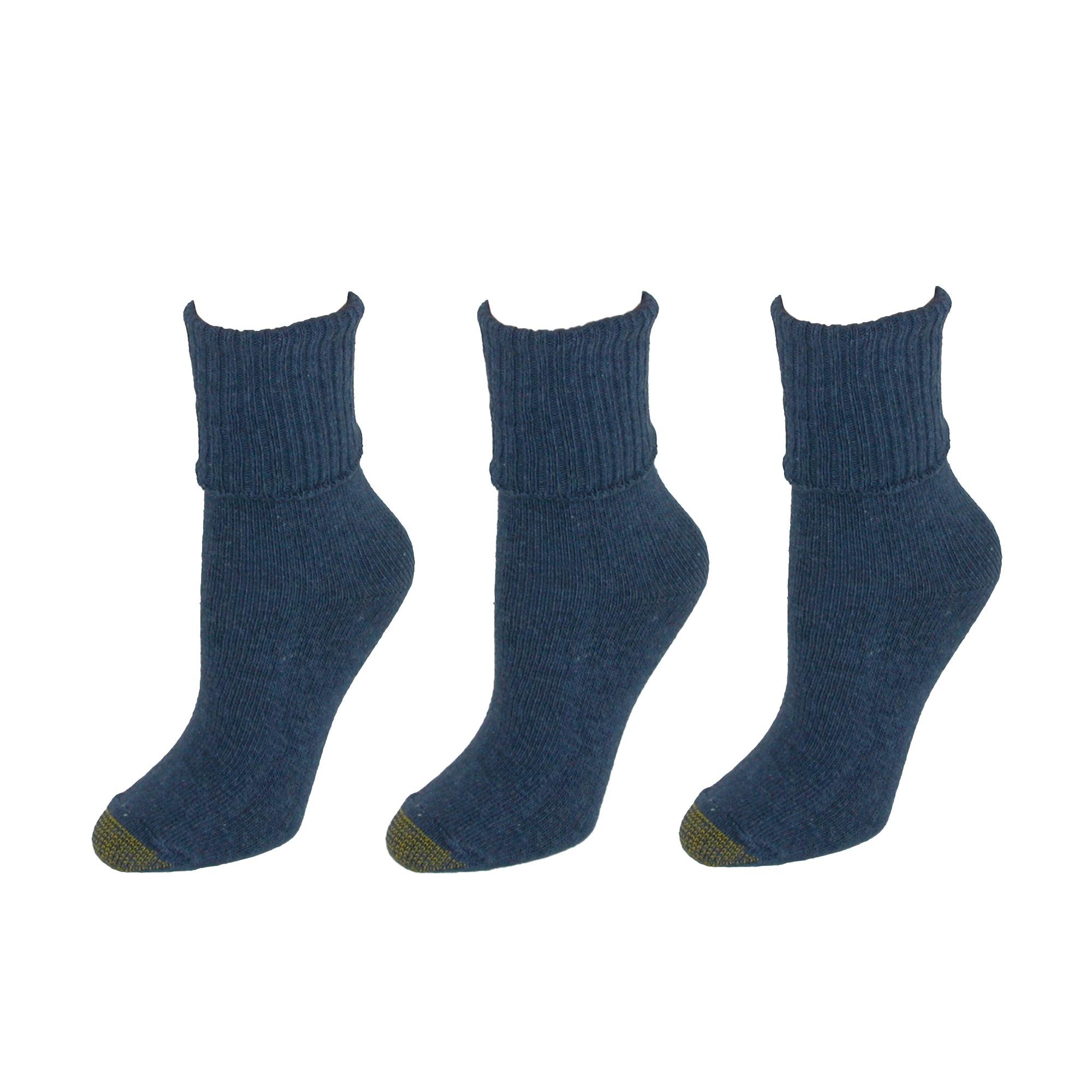 New Gold Toe Women's Turn Cuff Bermuda Socks (3 Pair Pack) eBay
