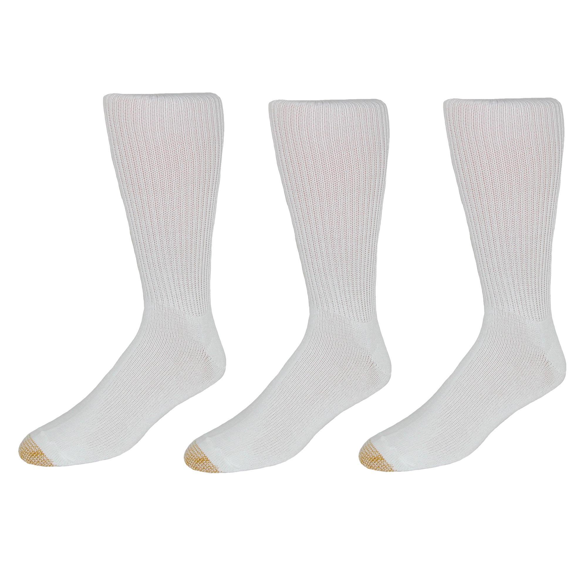 GOLDTOE Men's Cotton Fluffies Crew Socks - Comfort Casual Socks Size 6-12.5
