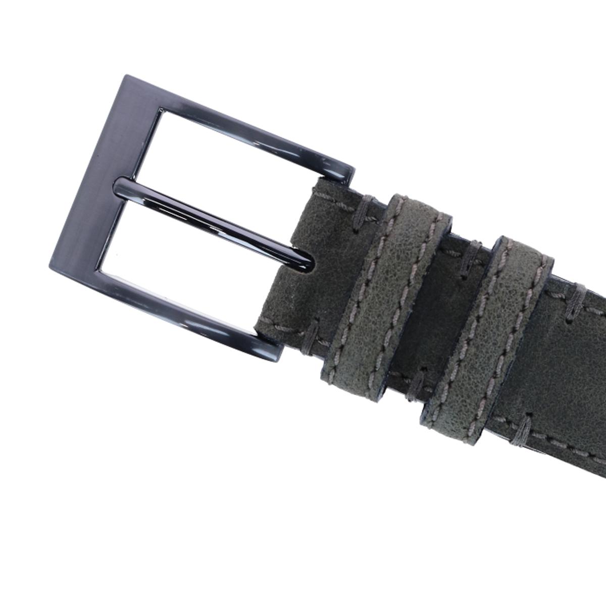 Nuevo cinturón de cuero italiano texturizado CTM para hombre con hebilla cuadrada - Imagen 8 de 8