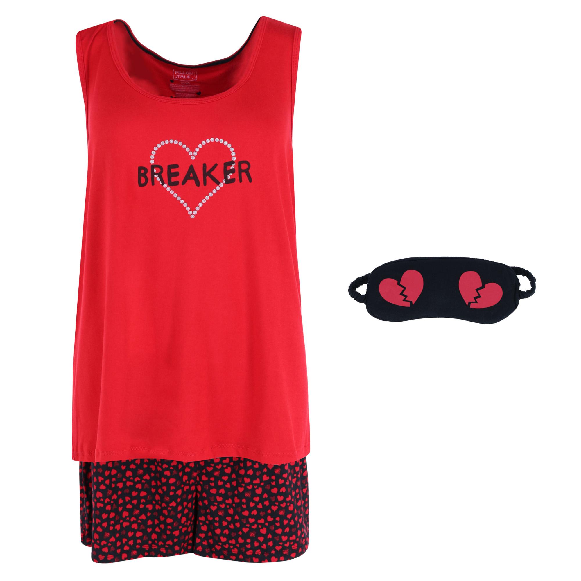 Pillow Talk Women's Plus Breaker Tank and Short Set with
