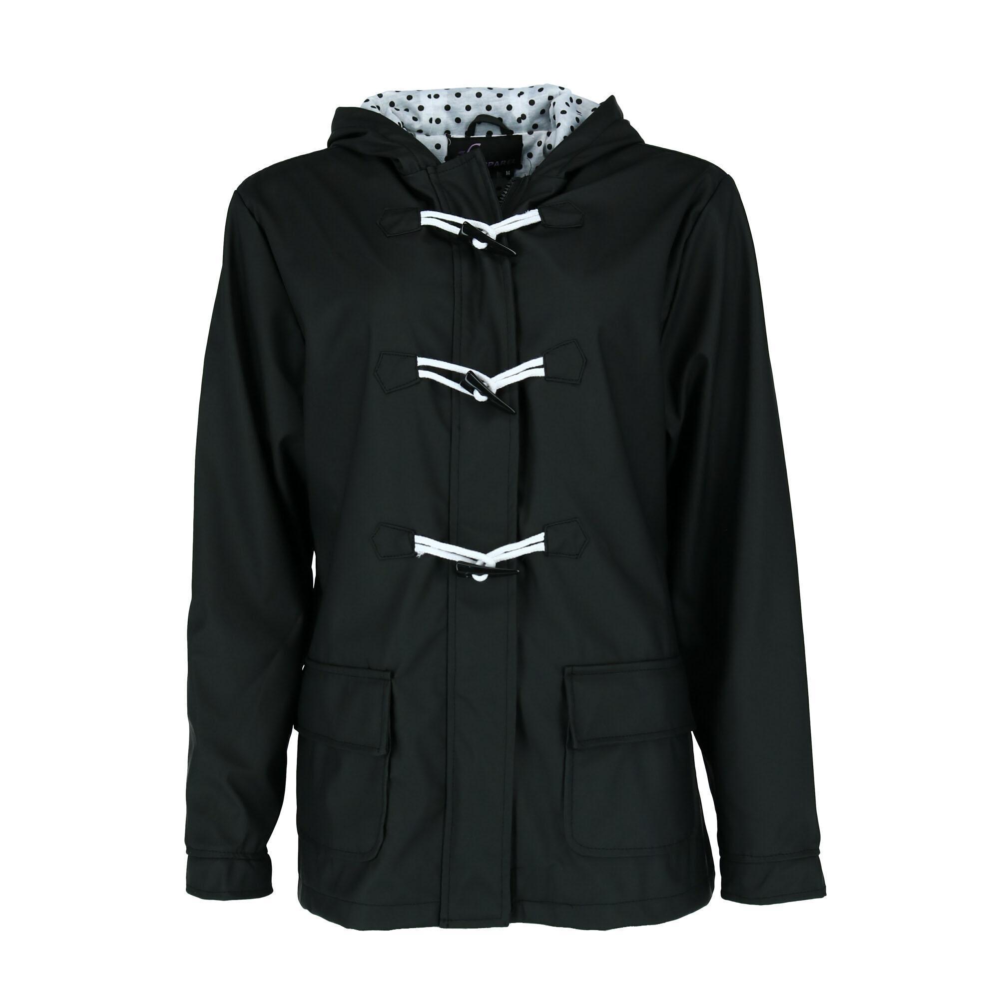 I5 Apparel Kid's Hooded Rain Slicker Jacket with Toggle - Picture 3 of 9