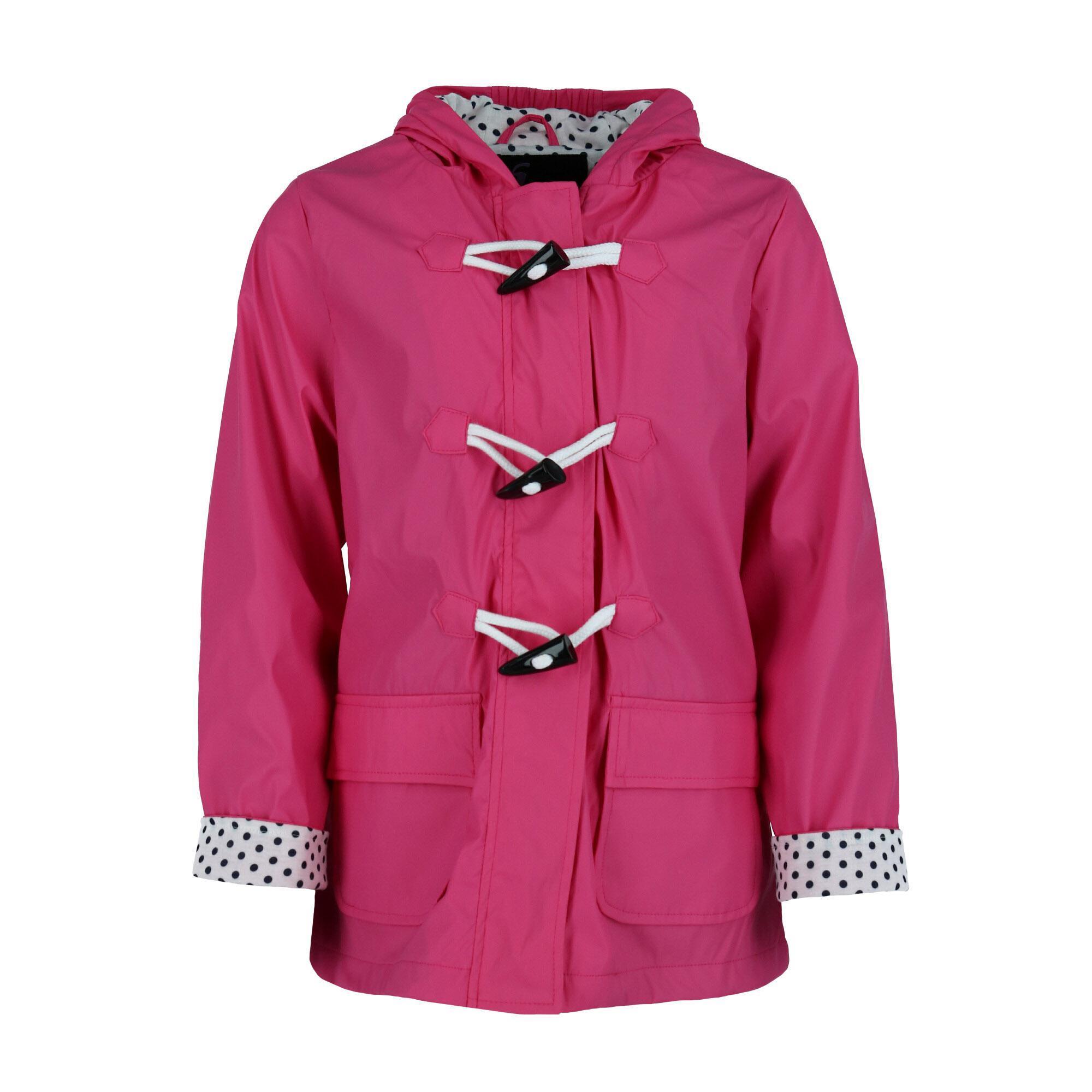 I5 Apparel Kid's Hooded Rain Slicker Jacket with Toggle - Picture 6 of 9