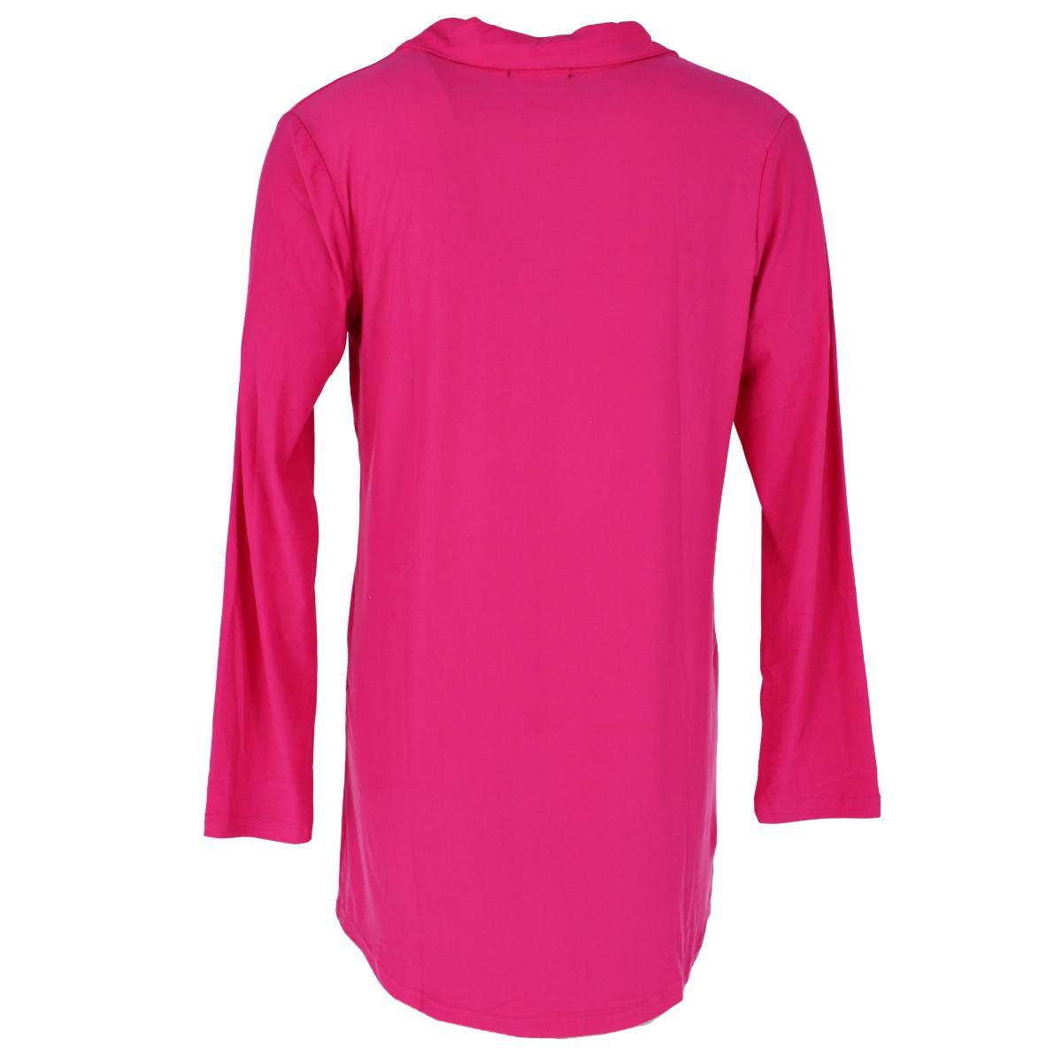 Not a Morning Person Women's Solid Button Down Long Sleeve Night Shirt - Picture 5 of 14