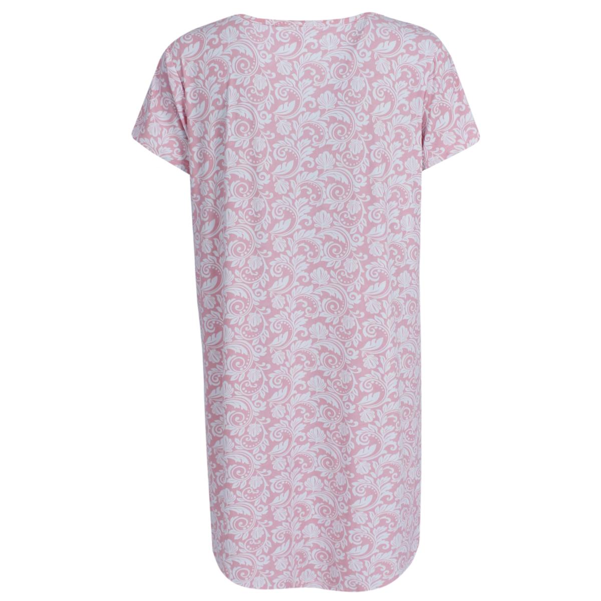 Gabriella Women's Patterned Short Sleeve Sleep Gown - Picture 4 of 14
