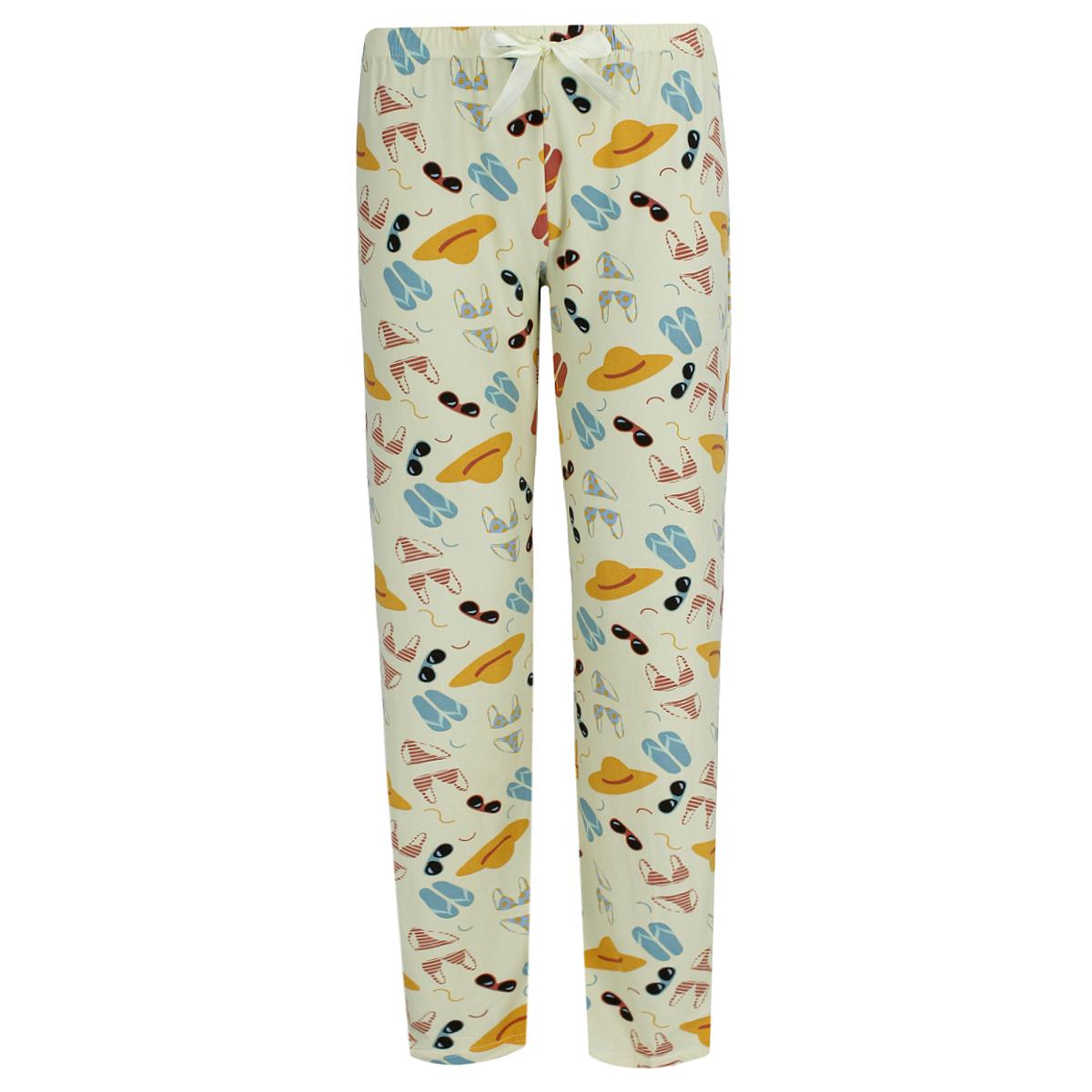 New Roll Outta Bed Women's Vacation Polysuede Open Bottom Pajama Pants - Picture 5 of 8