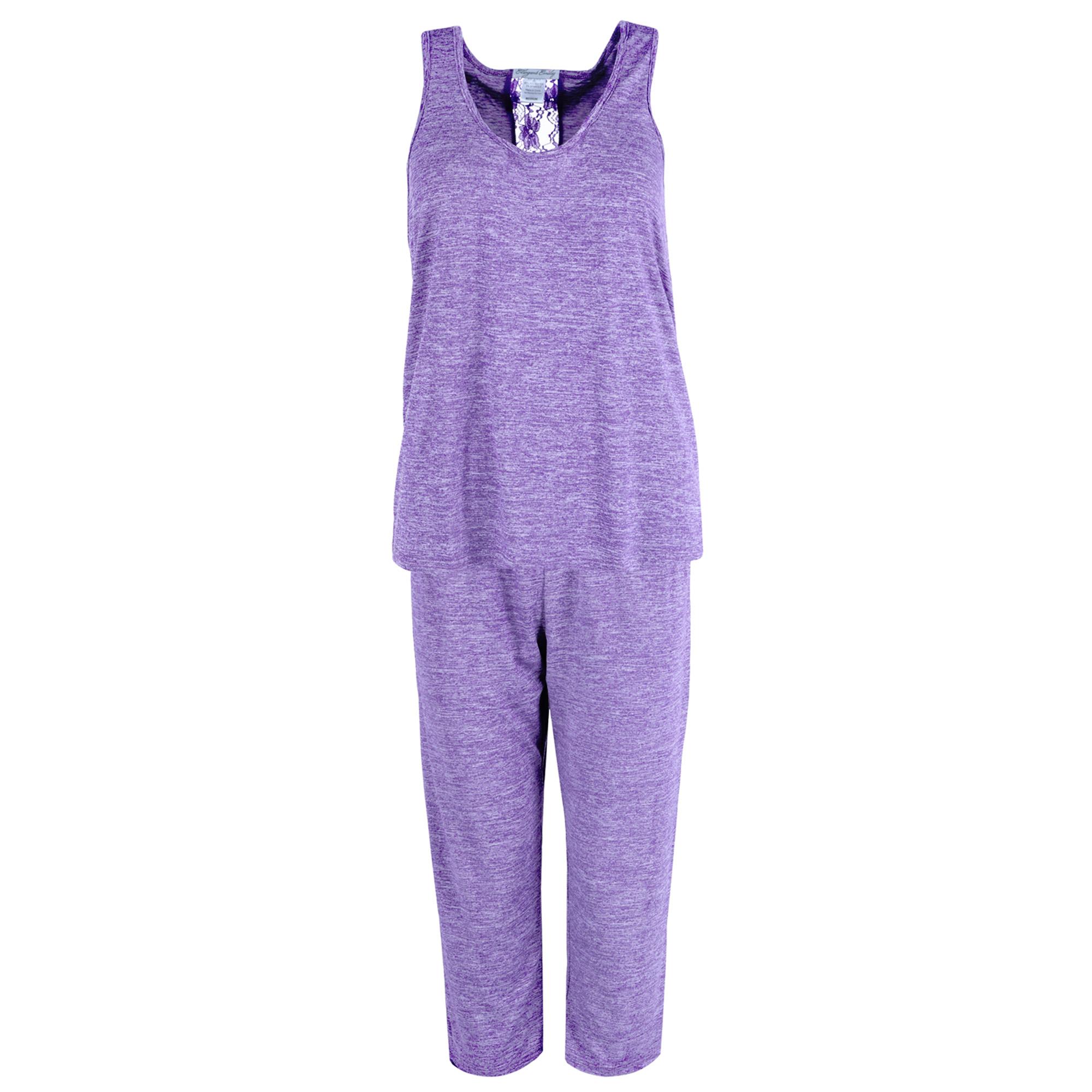 Elegant Emily Women's Tank and Capri Lounge Set