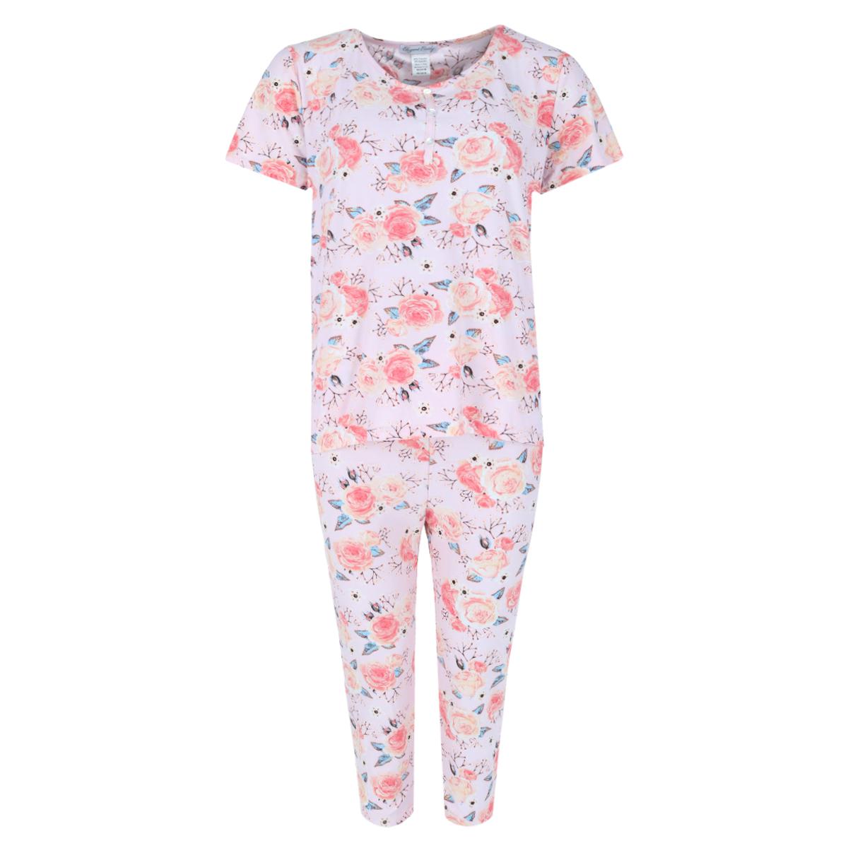 Elegant Emily Women's Plus Short Sleeve Capri Set