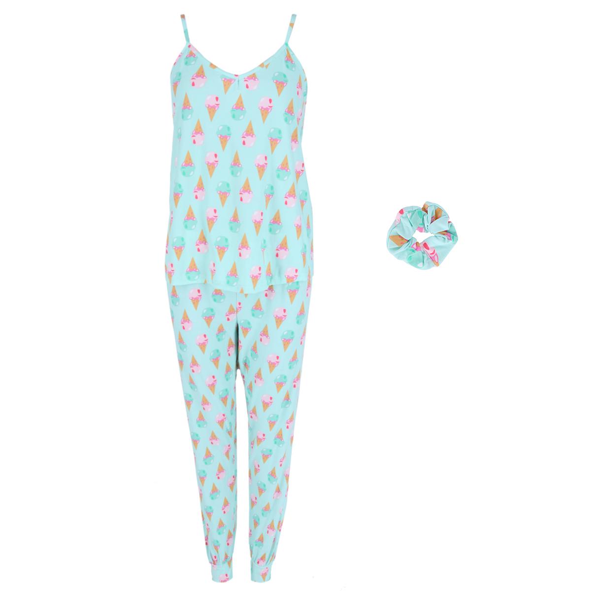 Not a Morning Person Women's Plus Cream Jogger PJ Set