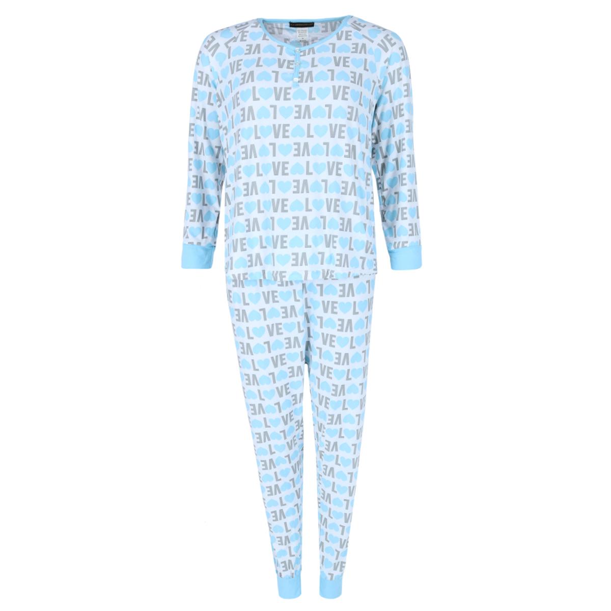 Not a Morning Person Women's Plus Hearts Long Sleeve Henley
