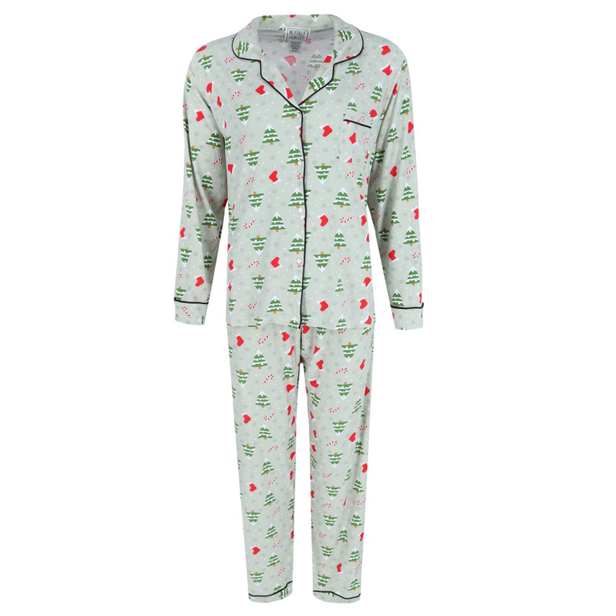 Mentally Exhausted Women's Christmas Tree Stocking Notch Long Sleeve