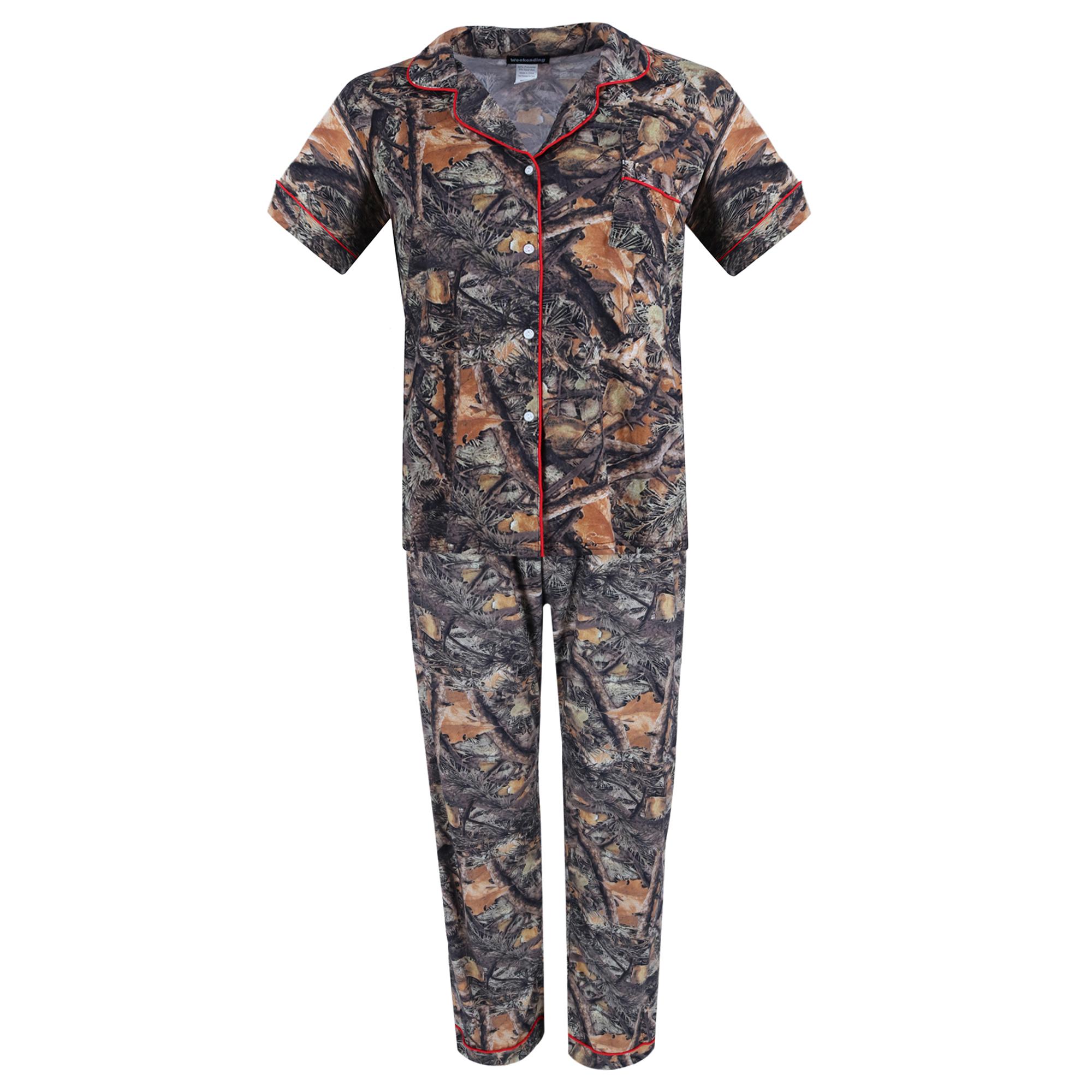 Weekending Women's Short Sleeve Camo Pajama Set - Picture 3 of 14