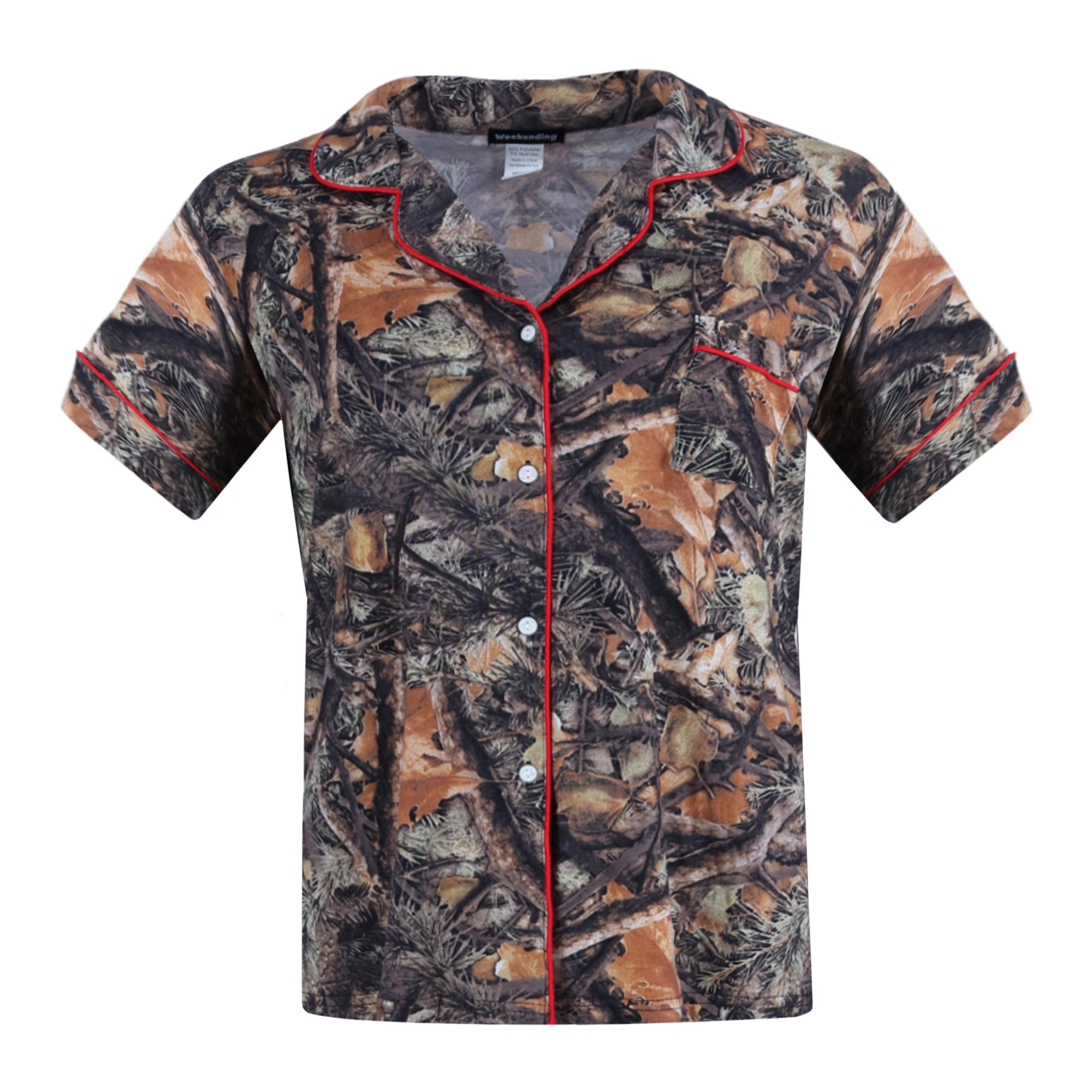 Weekending Women's Short Sleeve Camo Pajama Set - Picture 4 of 14