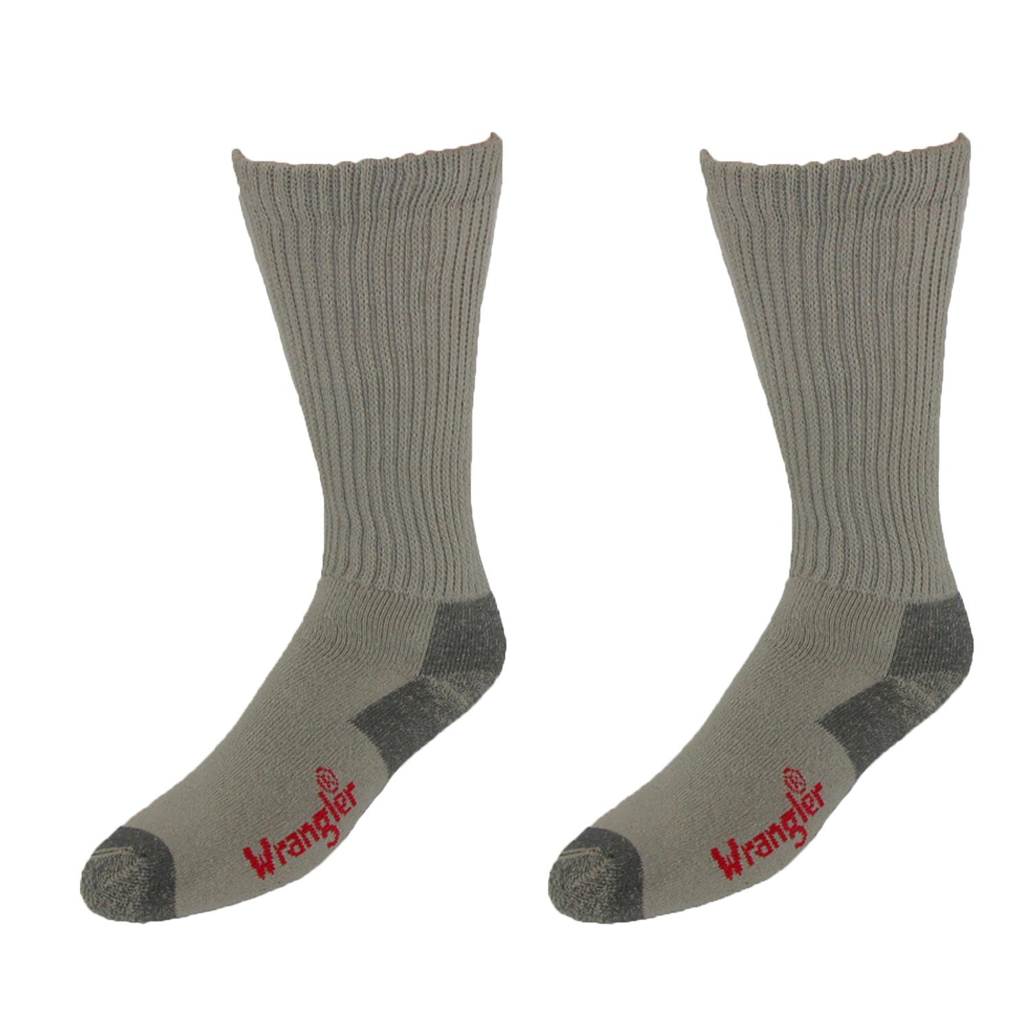 Wrangler Men's Over the Calf Cotton Work Boot Sock (Pack of 2)