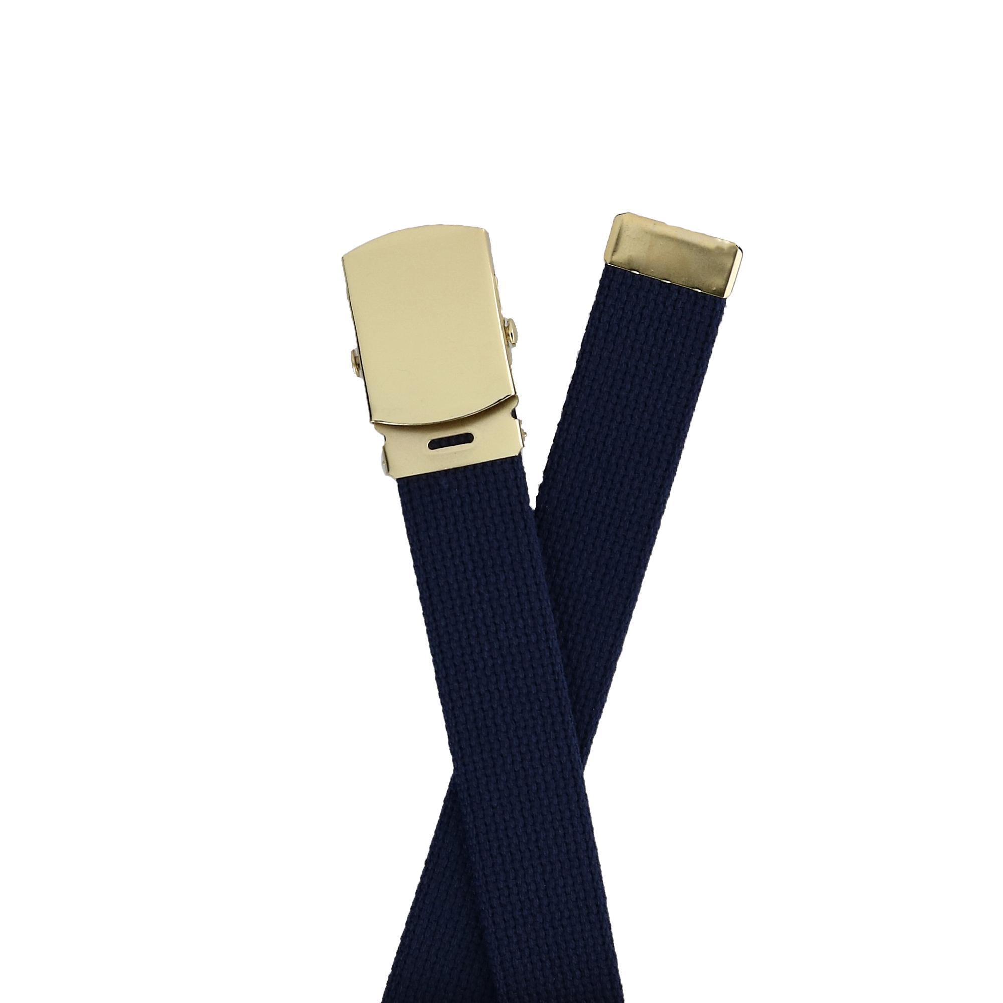 CTM Kid's Cotton Belt with Brass Military Buckle (Pack of 2 Colors) - Picture 28 of 31