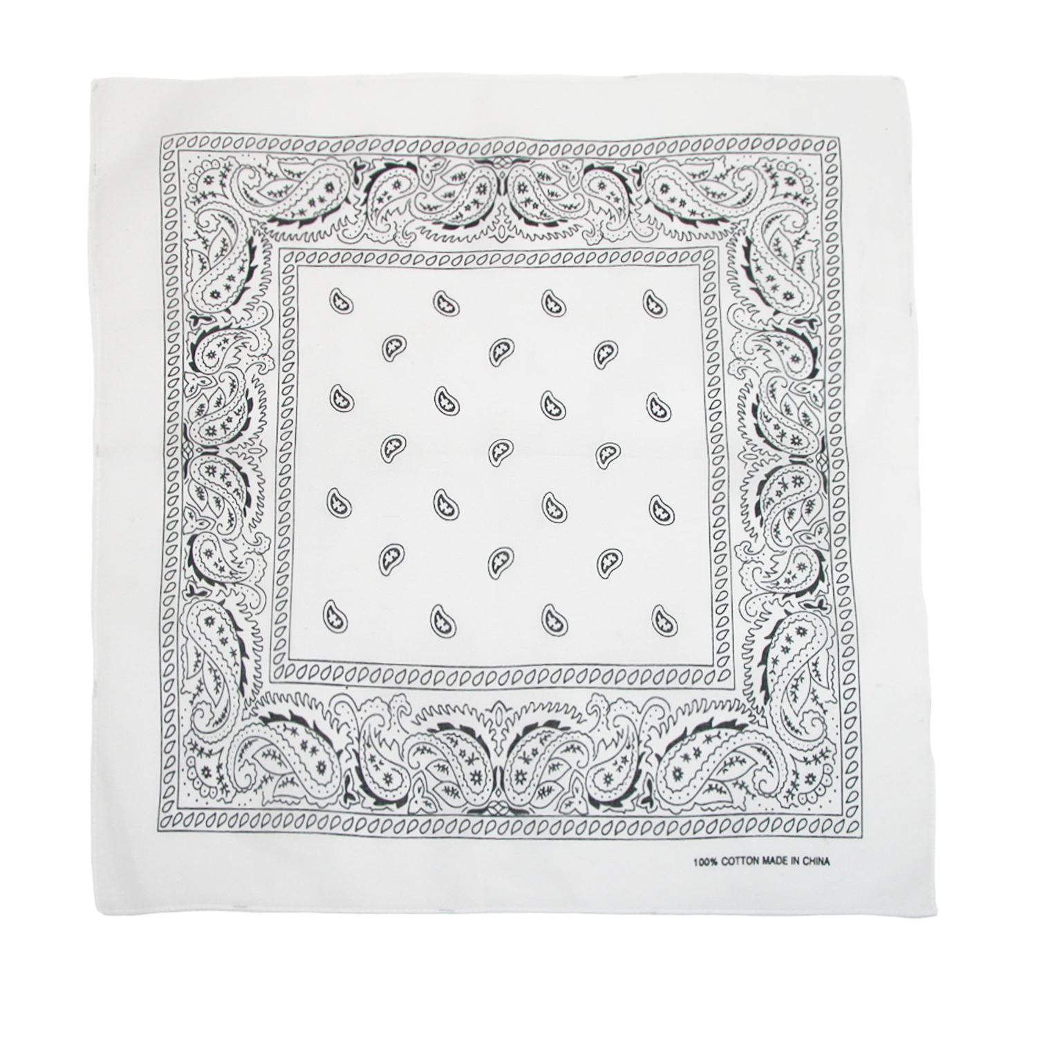 CTM Cotton Paisley All-Purpose Bandanas (Pack of 5 of Same Color) -