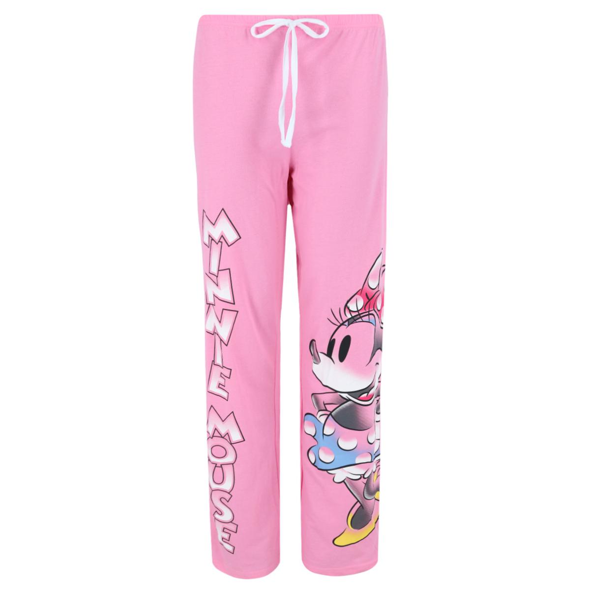 Jerry Leigh Women's Disney Minnie Mouse Open Bottom Lounge Pants
